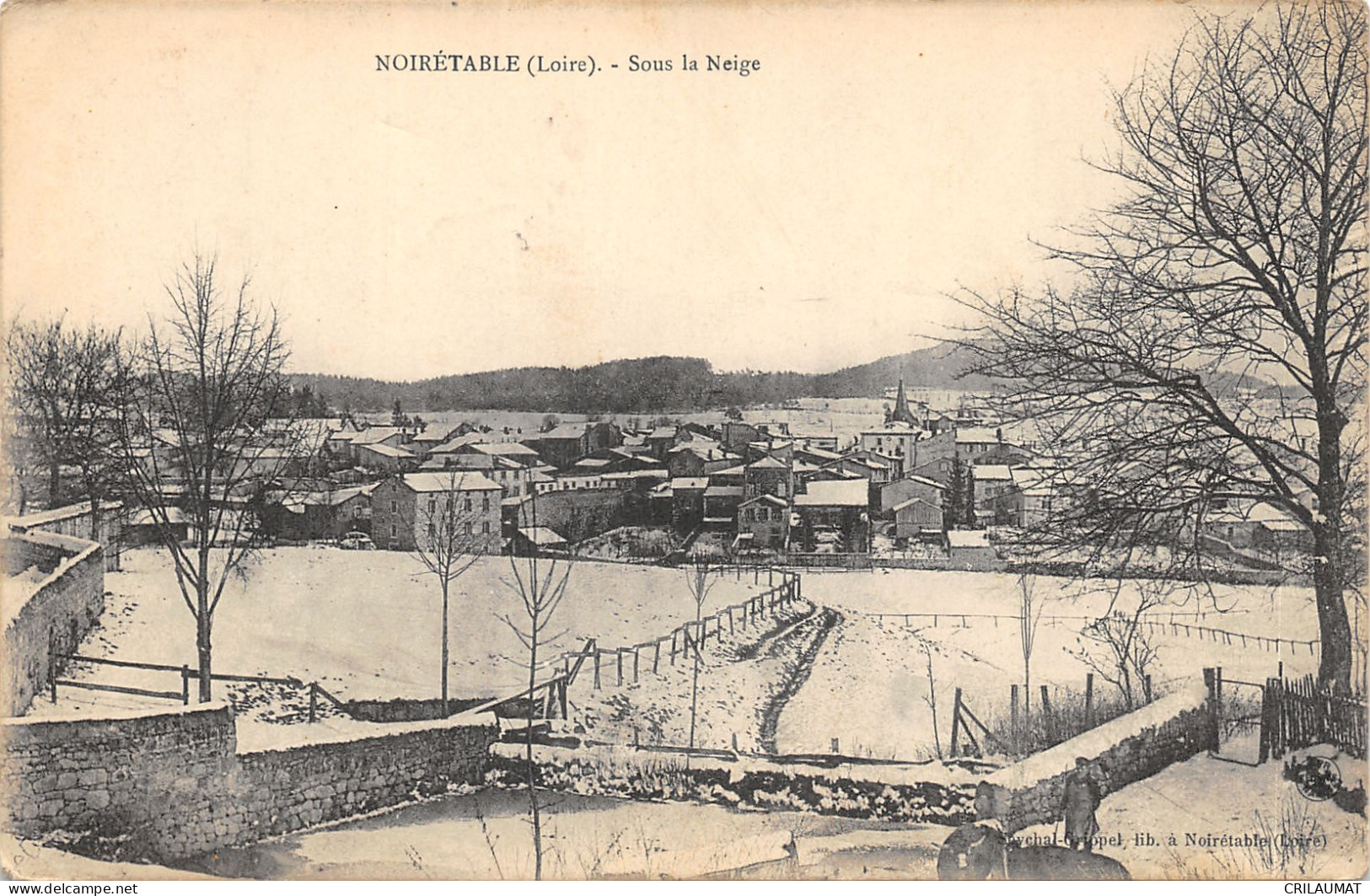 42-NOIRETABLE -SOUS LA NEIGE-N T6022-C/0055 - Noiretable