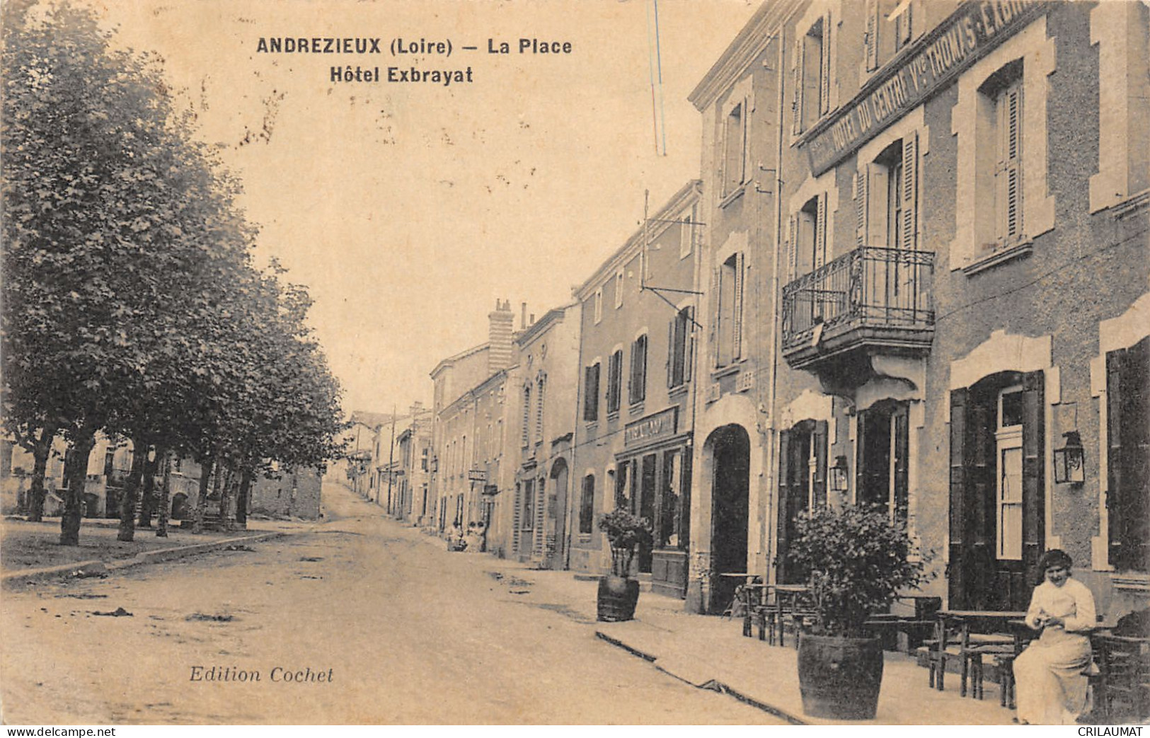 42-ANDREZIEUX-LA PLACE-HOTEL EXBRAYAT-N T6022-B/0319 - Andrézieux-Bouthéon