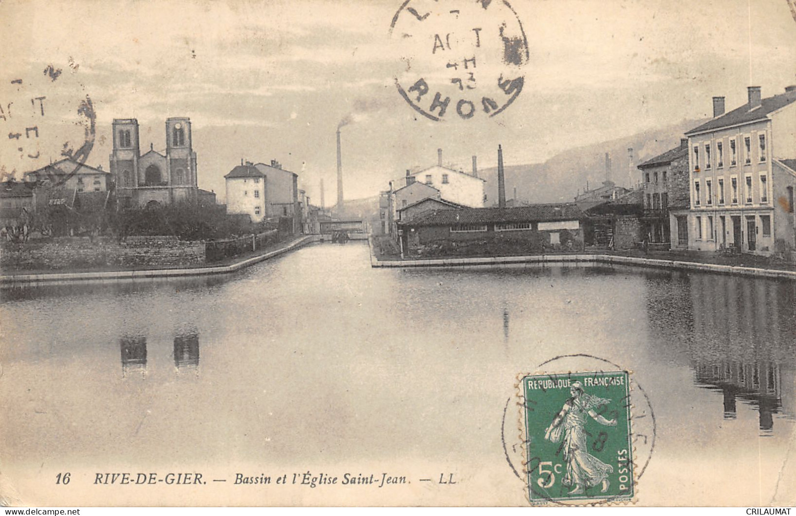 42-RIVE DE GIER-BASSIN ET L EGLISE SAINT JEAN-N T6021-H/0303 - Rive De Gier