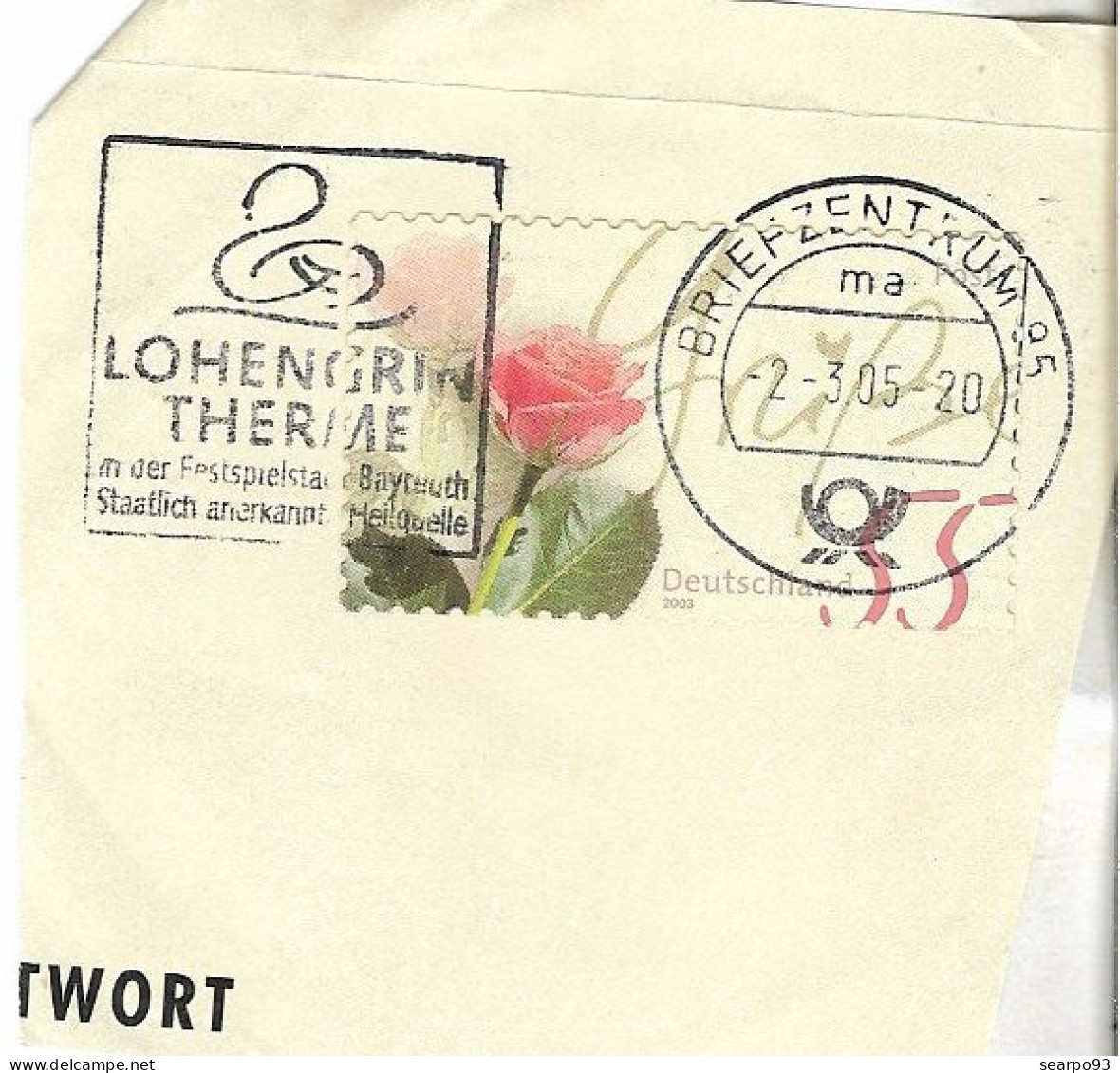 GERMANY. POSTMARK LOHENGRIN THERME. 2005 - Lettres & Documents