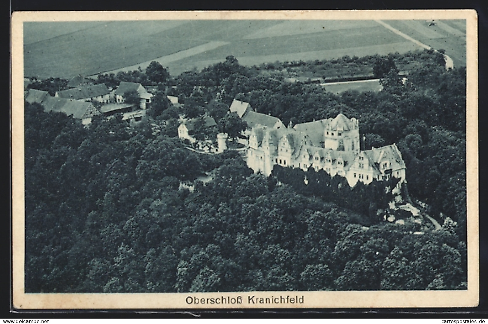 AK Kranichfeld, Oberschloss Aus Der Vogelschau  - Kranichfeld