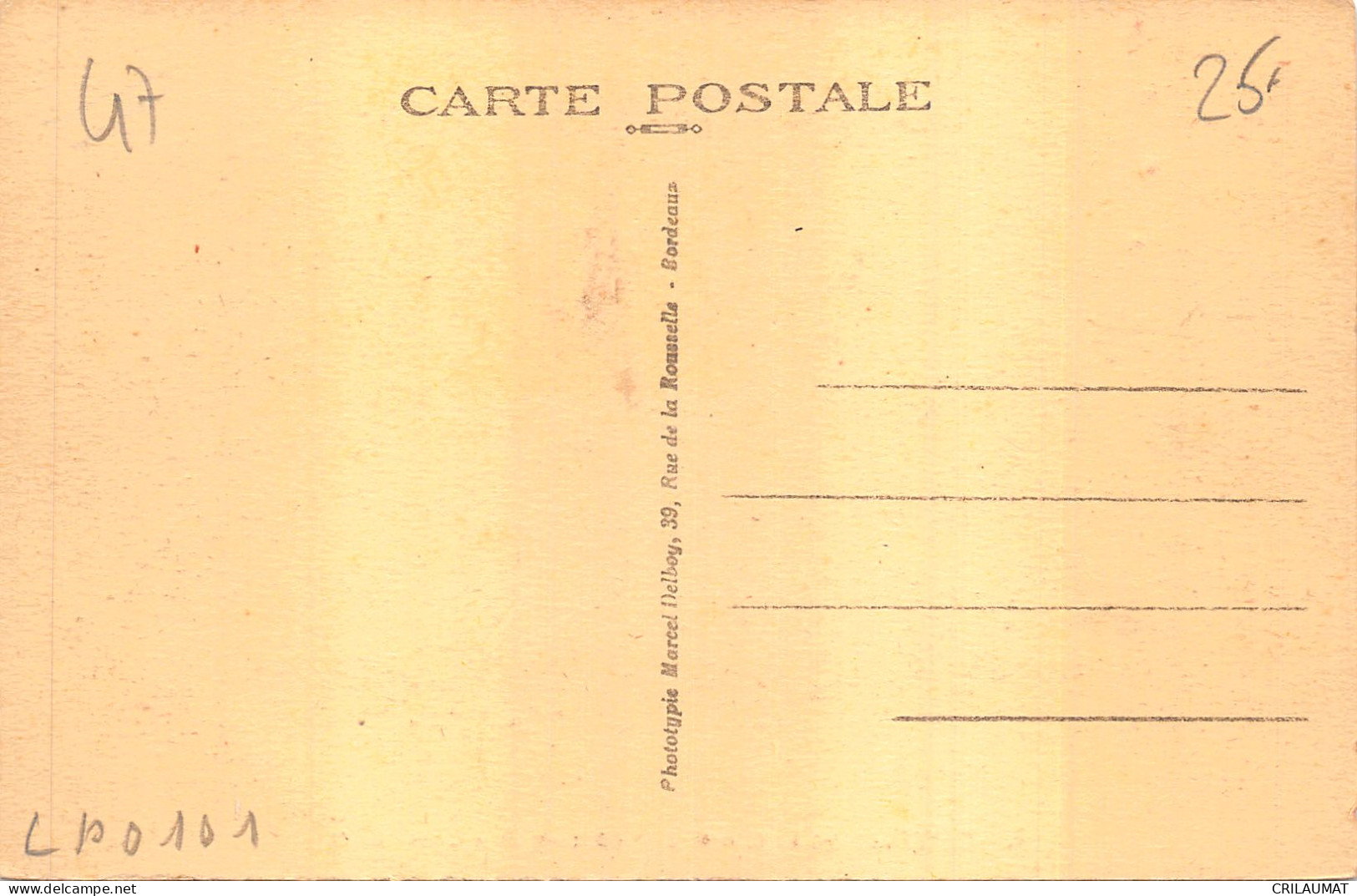 47-CASTELJALOUX-CHÂTEAU DE LACAZE-N T6022-H/0101 - Casteljaloux