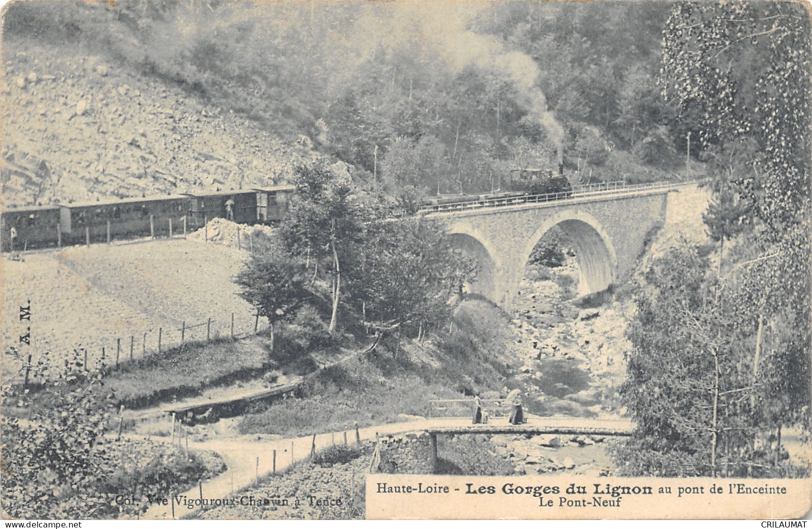 43-YSSINGEAUX-PONT DE L ENCEINTE-LOCOMOTIVE-N T6022-H/0011 - Yssingeaux