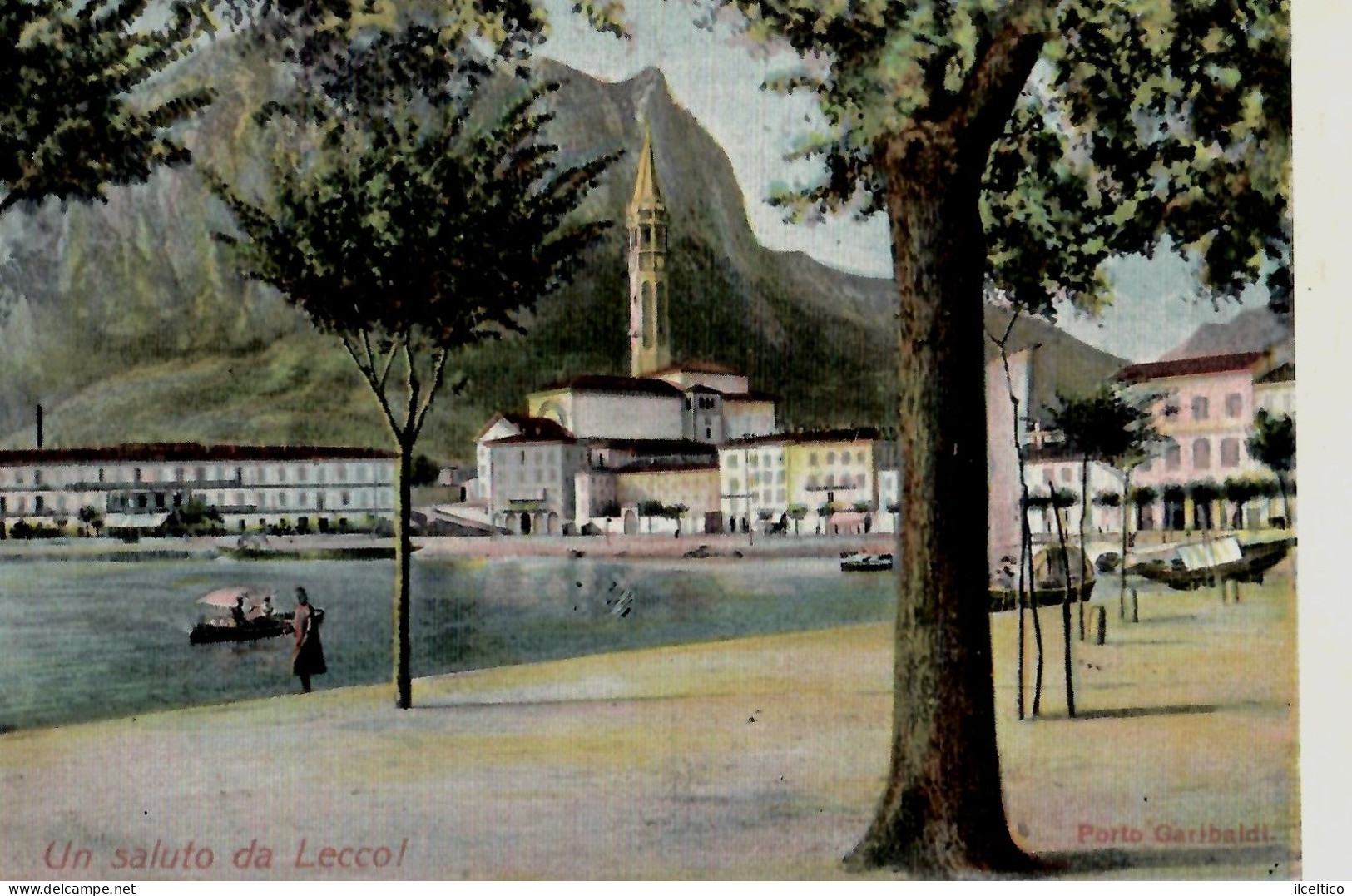 UN  SALUTO DA LECCO - PORTO  GARIBALDI - 1905C - Lecco