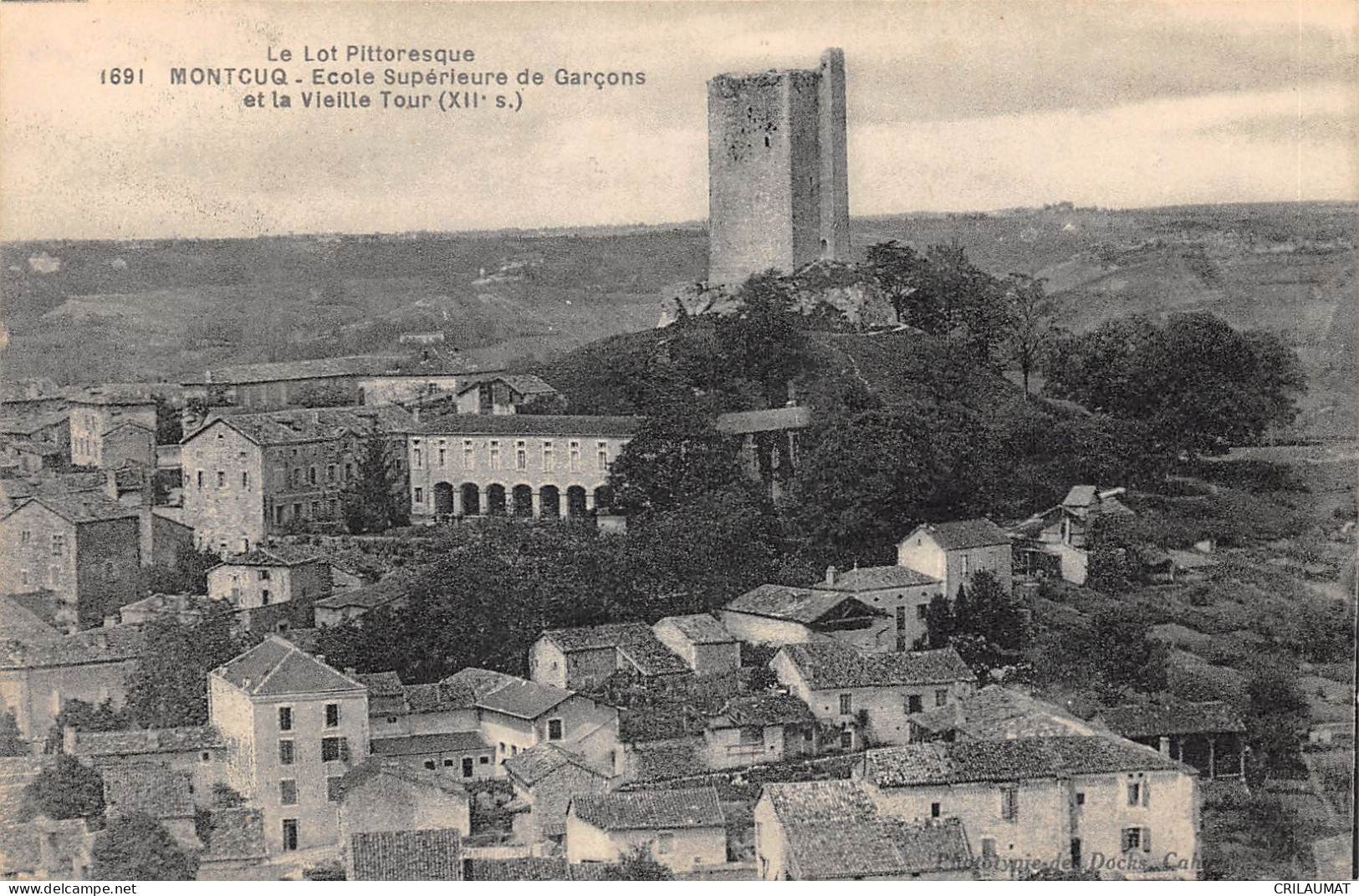 46-MONTCUQ-ECOLE SUPERIEURE DES GARCONS-N T6022-F/0207 - Montcuq