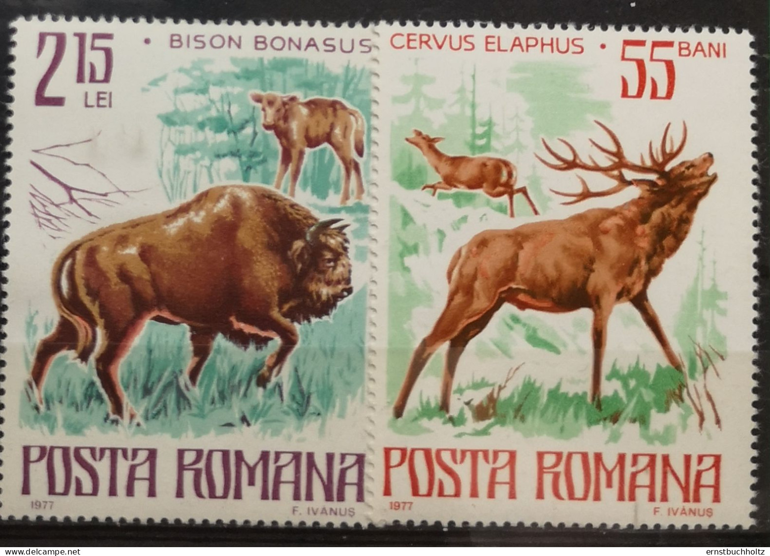 Rumänien 1977 Wildtiere Mi 3417/22 Im Angebot Die 2v Säuger - Unused Stamps