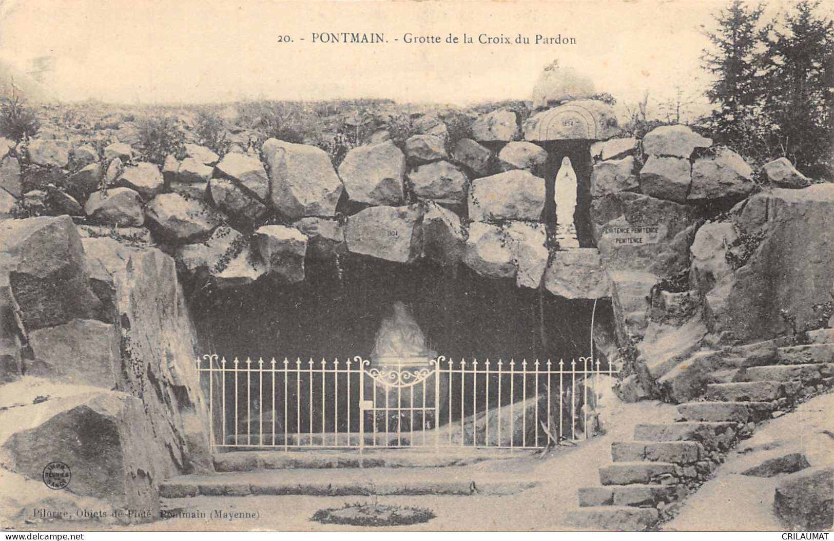 53-PONTMAIN-GROTTE DE LA CROIX DU PARDON-N°6023-B/0147 - Pontmain
