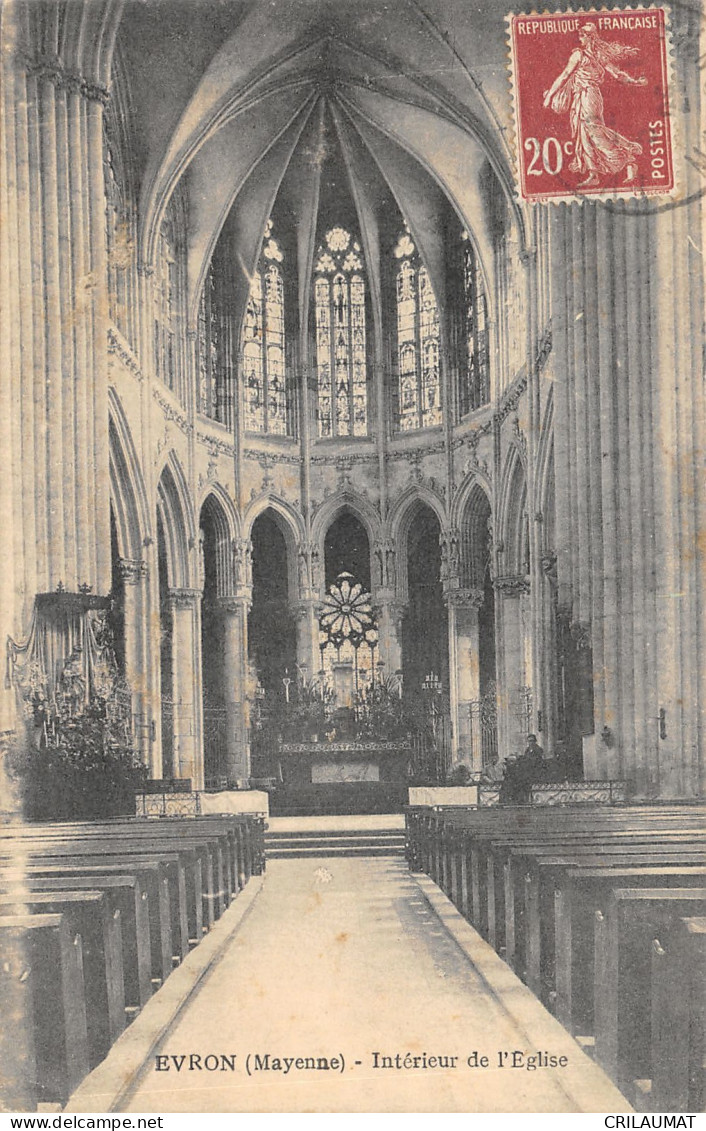 53-EVRON-INTERIEUR DE L EGLISE-N°6023-D/0309 - Evron