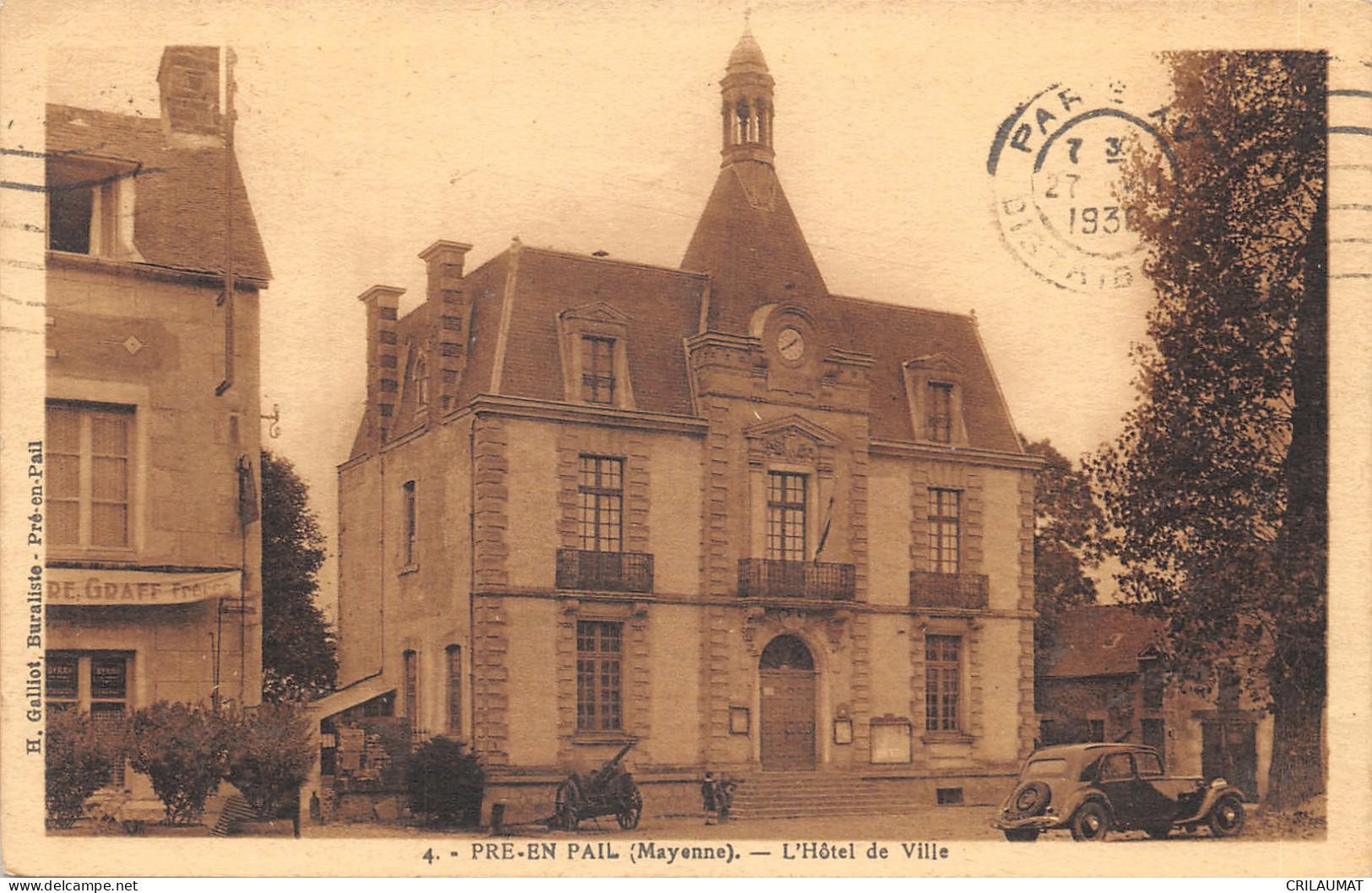 53-PRE EN PAIL-L HOTEL DE VILLE-N°6023-D/0133 - Pre En Pail