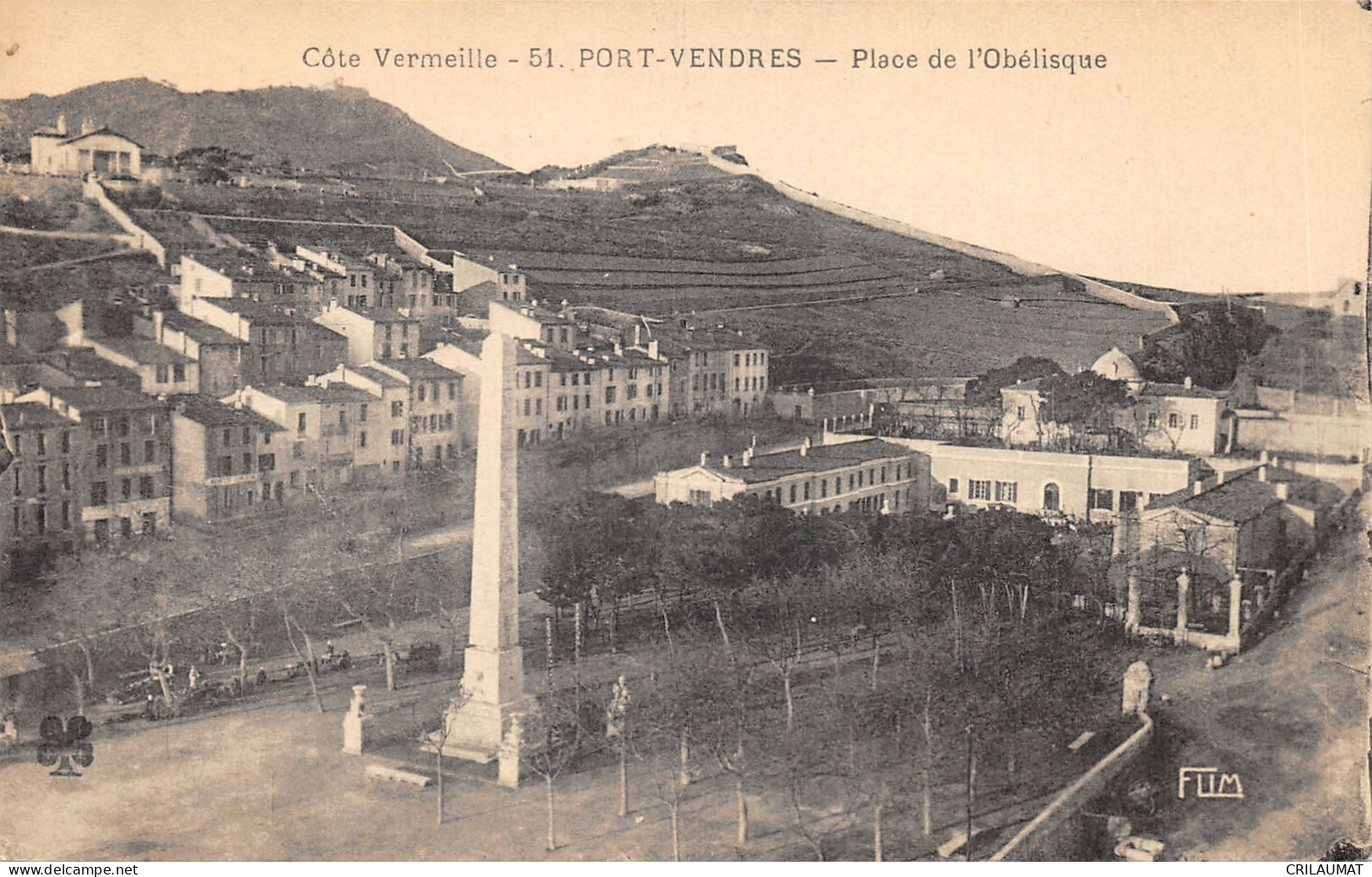 66-PORT VENDRES-PLACE DE L OBELISQUE-N°6023-G/0047 - Port Vendres