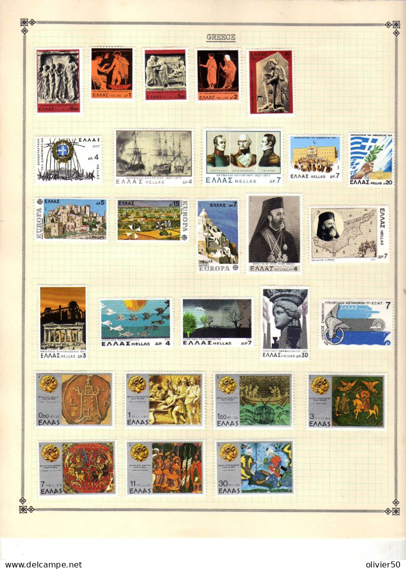 Grece -  Art -   Sites - Religion - Neufs** - MLH - 2 Pages -  48 Timbres - Unused Stamps