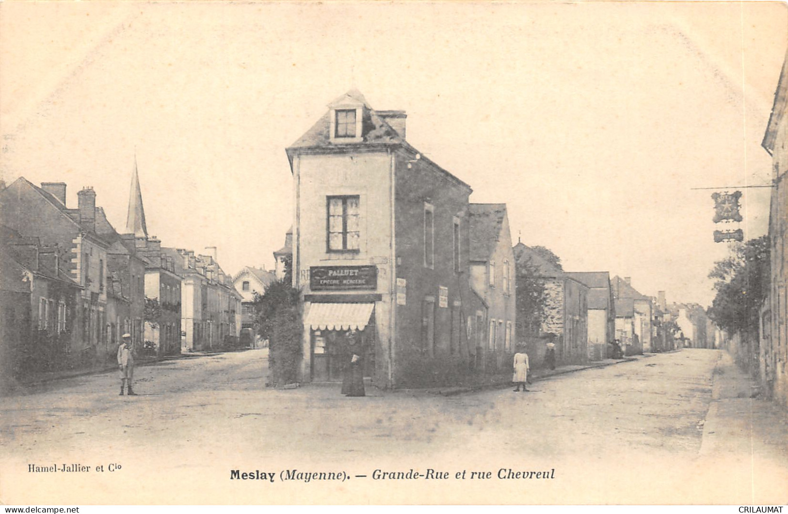 53-MESLAY DU MAINE-GRANDE RUE ET RUE CHEVREUL-N°6023-F/0039 - Meslay Du Maine