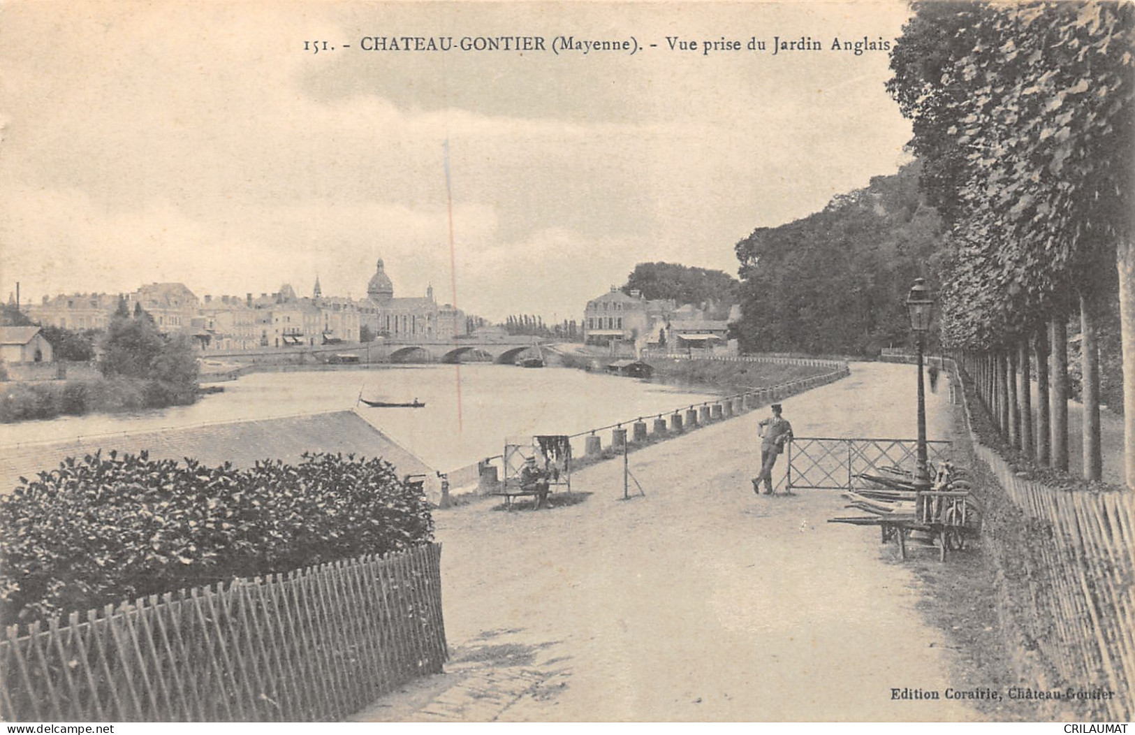 53-CHÂTEAU GONTIER-VUE PRISE DU JARDIN ANGLAIS-N°6023-E/0357 - Chateau Gontier