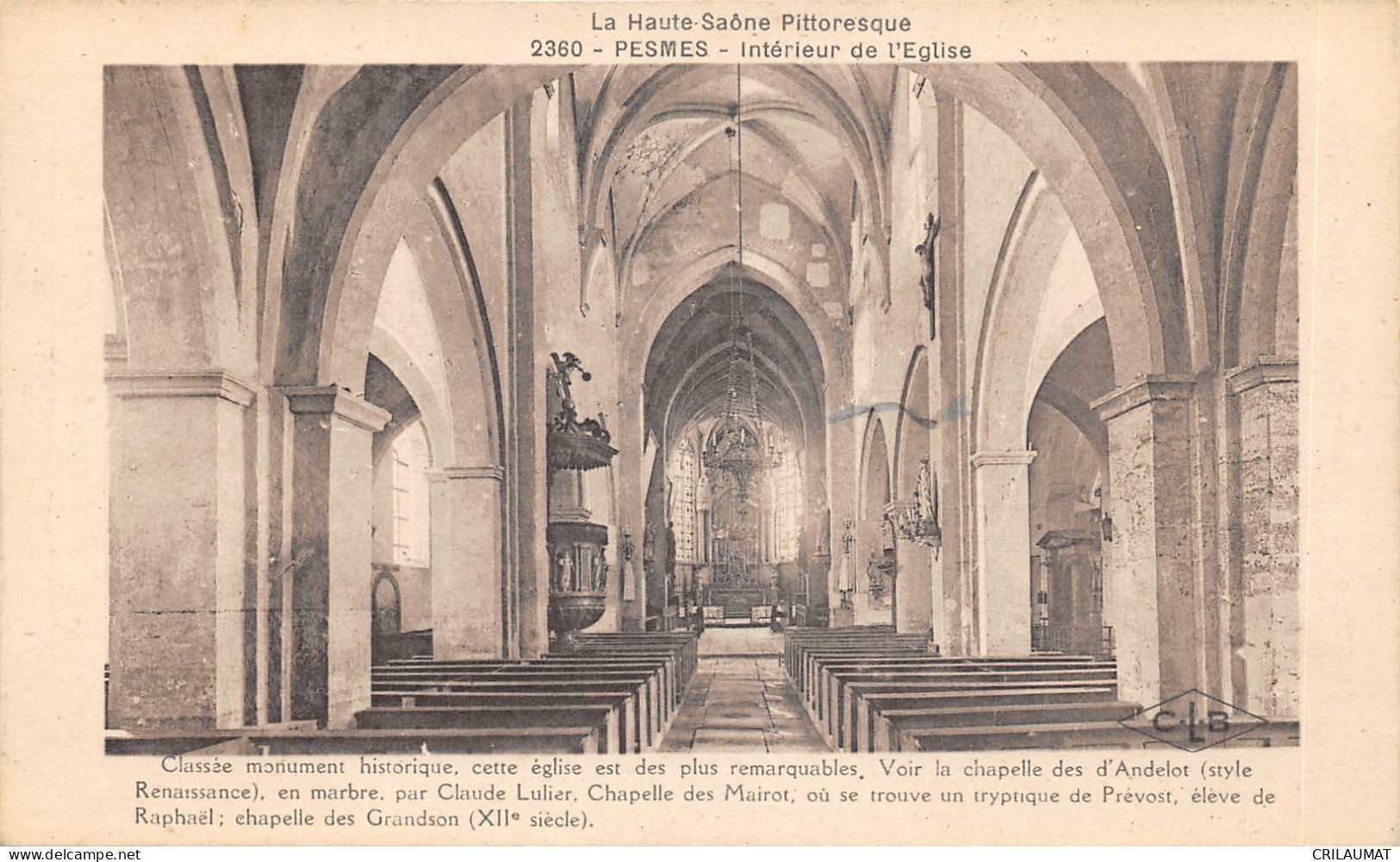 70-PESMES-INTERIEUR DE L EGLISE-N°6024-A/0333 - Pesmes