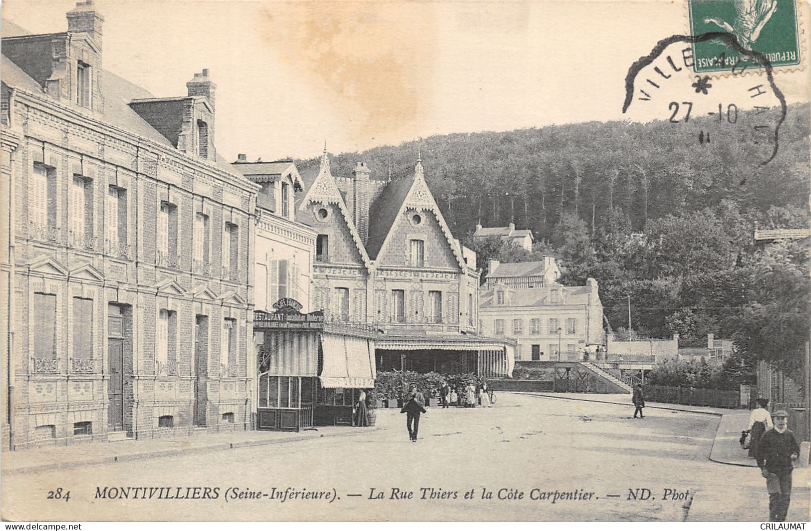 76-MONTIVILLIERS-RUE DE THIERS-ANIMEE-N°6024-D/0387 - Montivilliers