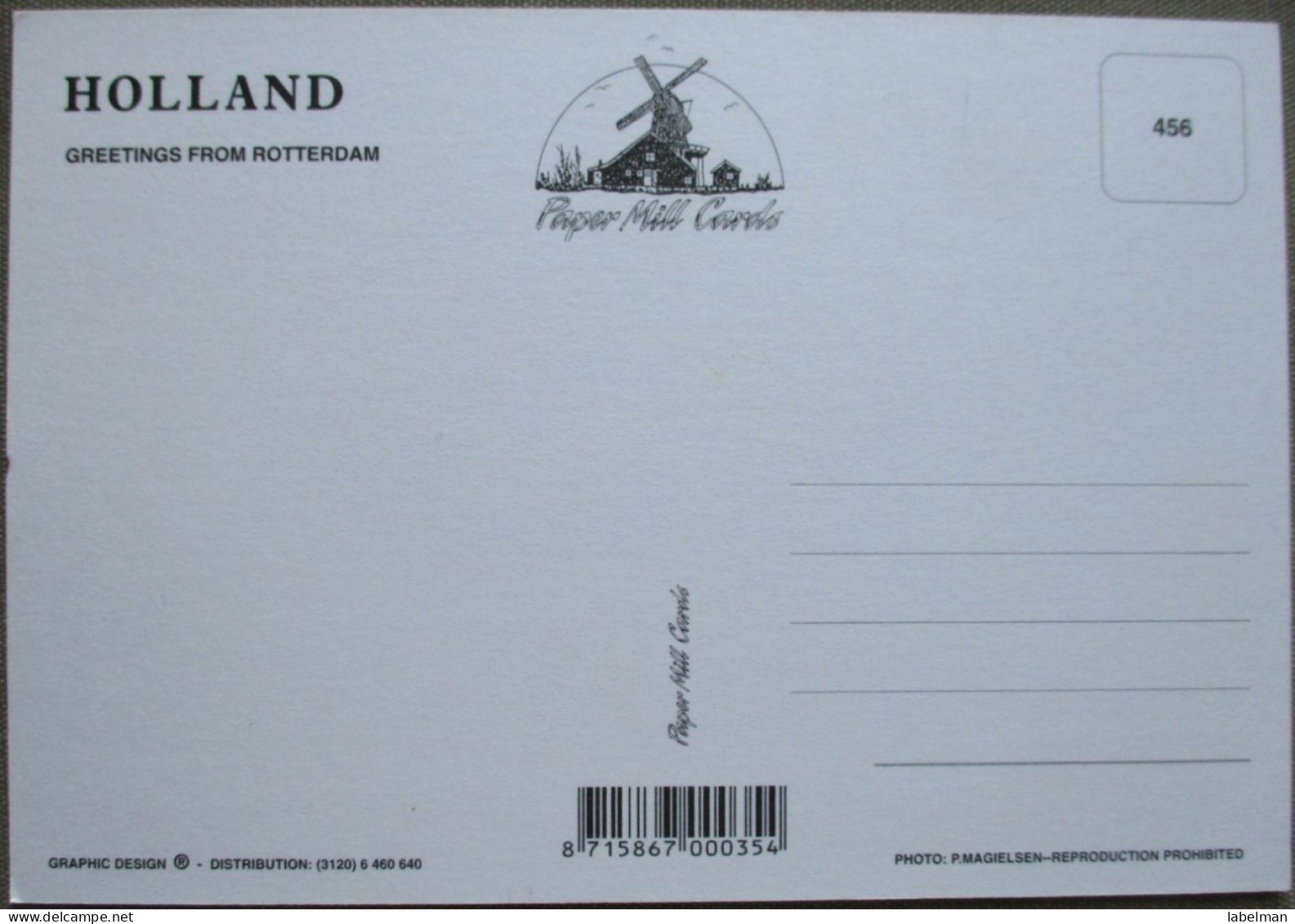 HOLLAND NETHERLAND ROTTERDAM HARBOUR WHITE HOUSE KARTE POSTCARD CARTOLINA ANSICHTSKARTE CARTE POSTALE POSTKARTE CARD - Rotterdam