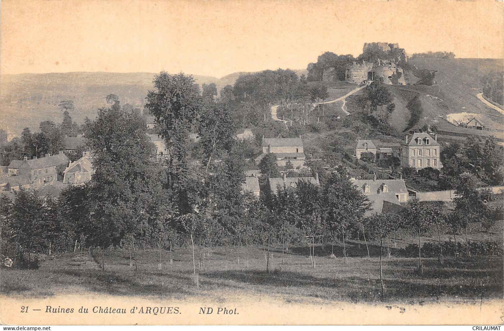 76-ARQUES LA BATAILLE-RUINES DU CHÂTEAU-N°6024-D/0159 - Arques-la-Bataille