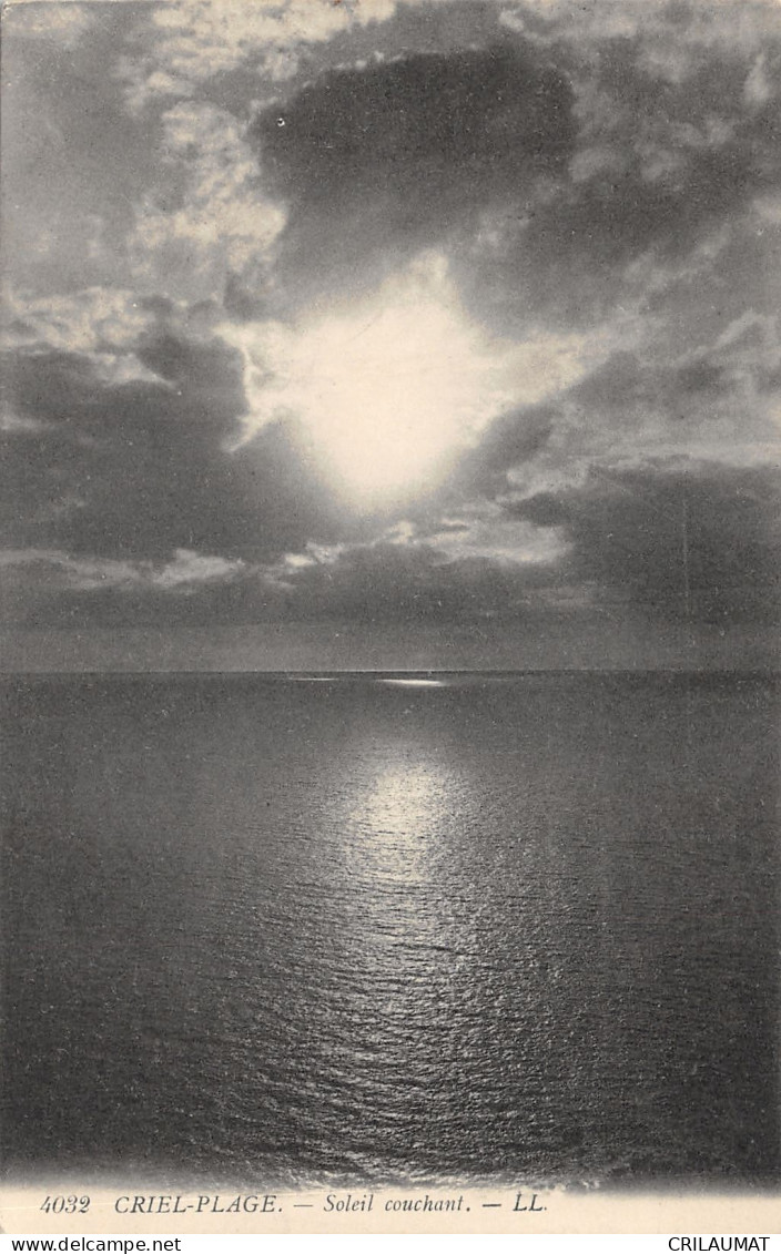 76-CRIEL PLAGE-SOLEIL COUCHANT-N°6024-C/0283 - Criel Sur Mer