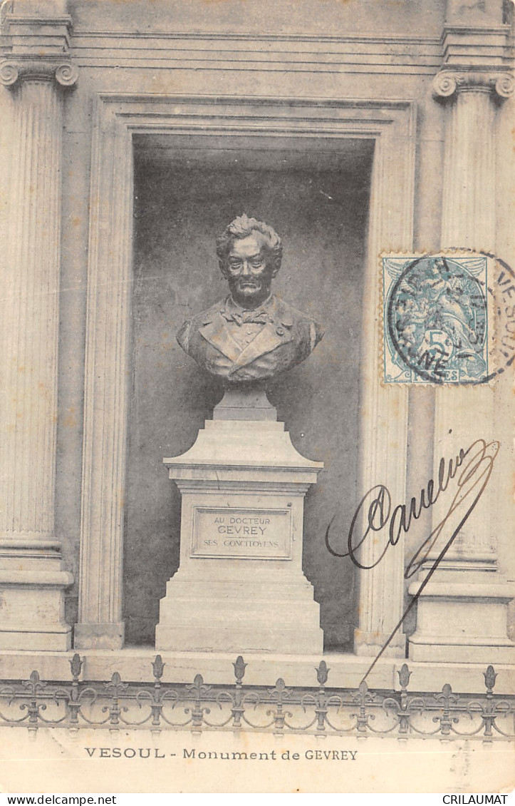 70-VESOUL-MONUMENT DE GEVREY-N°6024-C/0069 - Vesoul