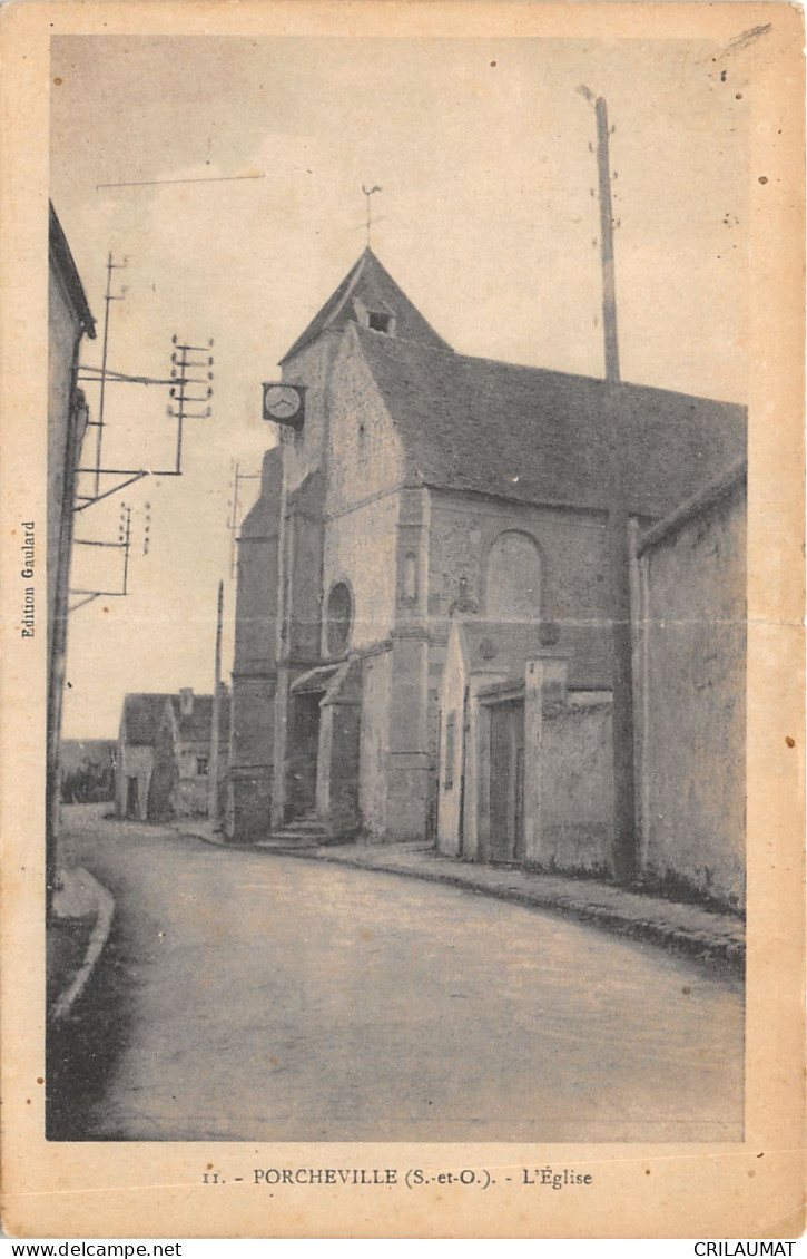 78-PORCHEVILLE-L EGLISE-N°6024-G/0039 - Porcheville