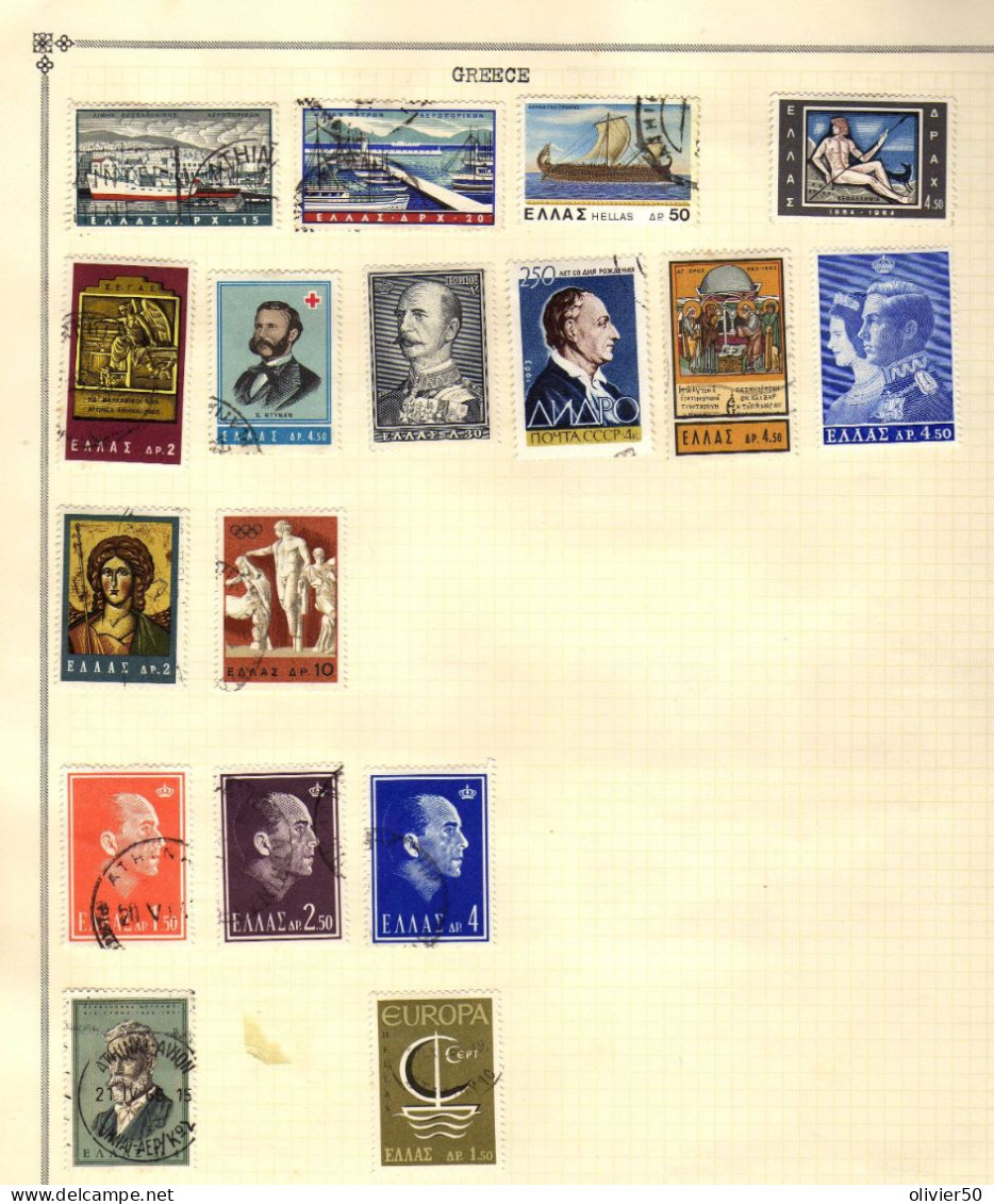 Grece -   Art - Europa - Evenements - Neufs* Et Obliteres  - 3 Pages -  52 Timbres - Gebraucht