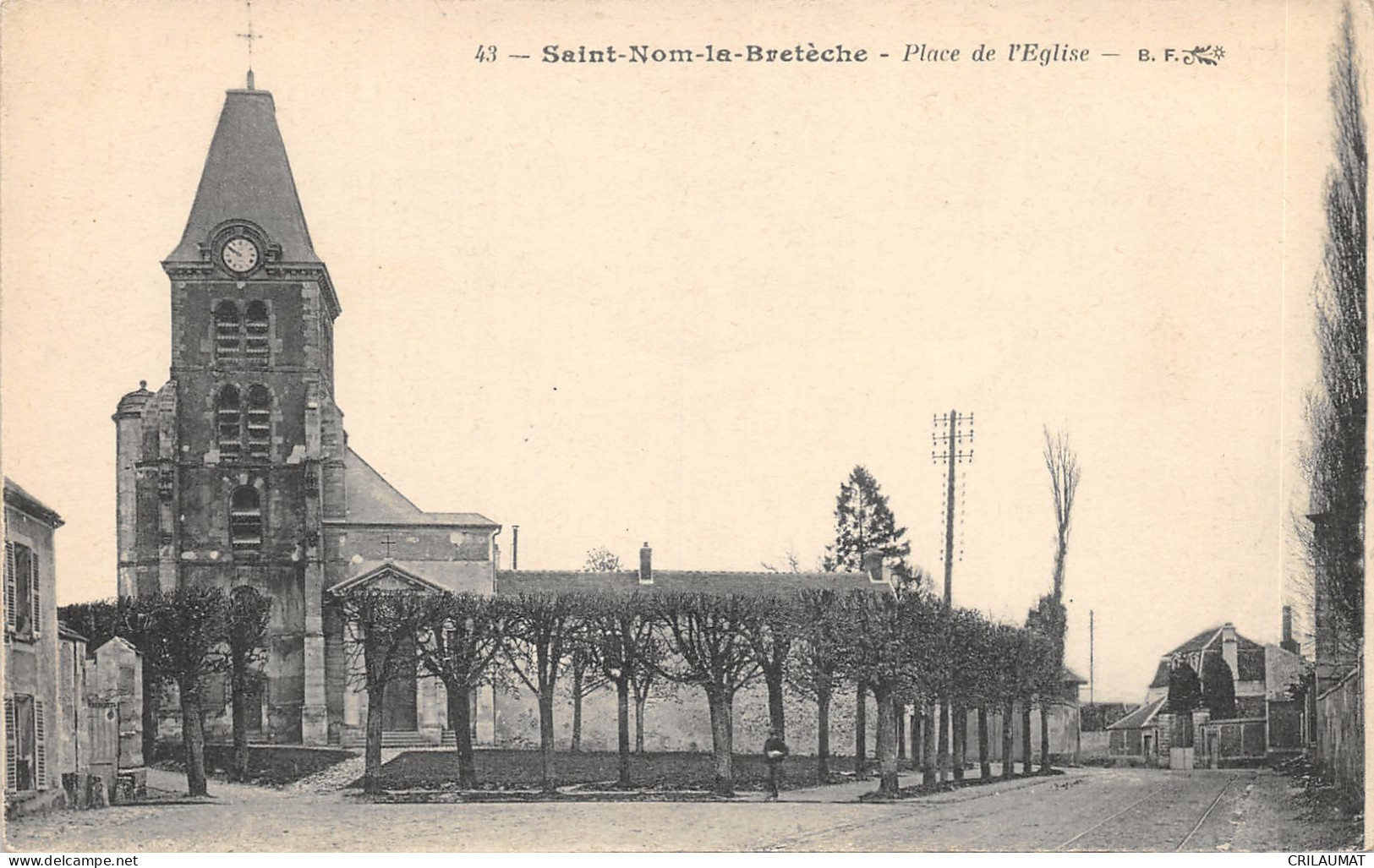78-SAINT NOM LA BRETECHE-PLACE DE L EGLISE-N°6024-F/0191 - St. Nom La Breteche