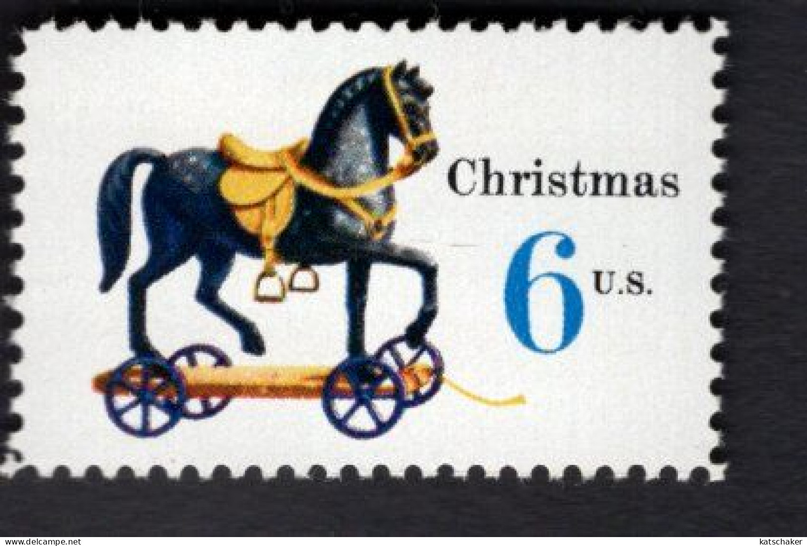 2011874576 1970 SCOTT 1416 (XX) POSTFRIS MINT NEVER HINGED - CHRISTMAS CHILDREN TOYS - TOY HORSE ON WHEELS - Nuevos