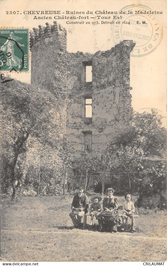 78-CHEVREUSE-ANCIEN CHÂTEAU FORT-ANIMEE-N°6024-F/0005 - Chevreuse