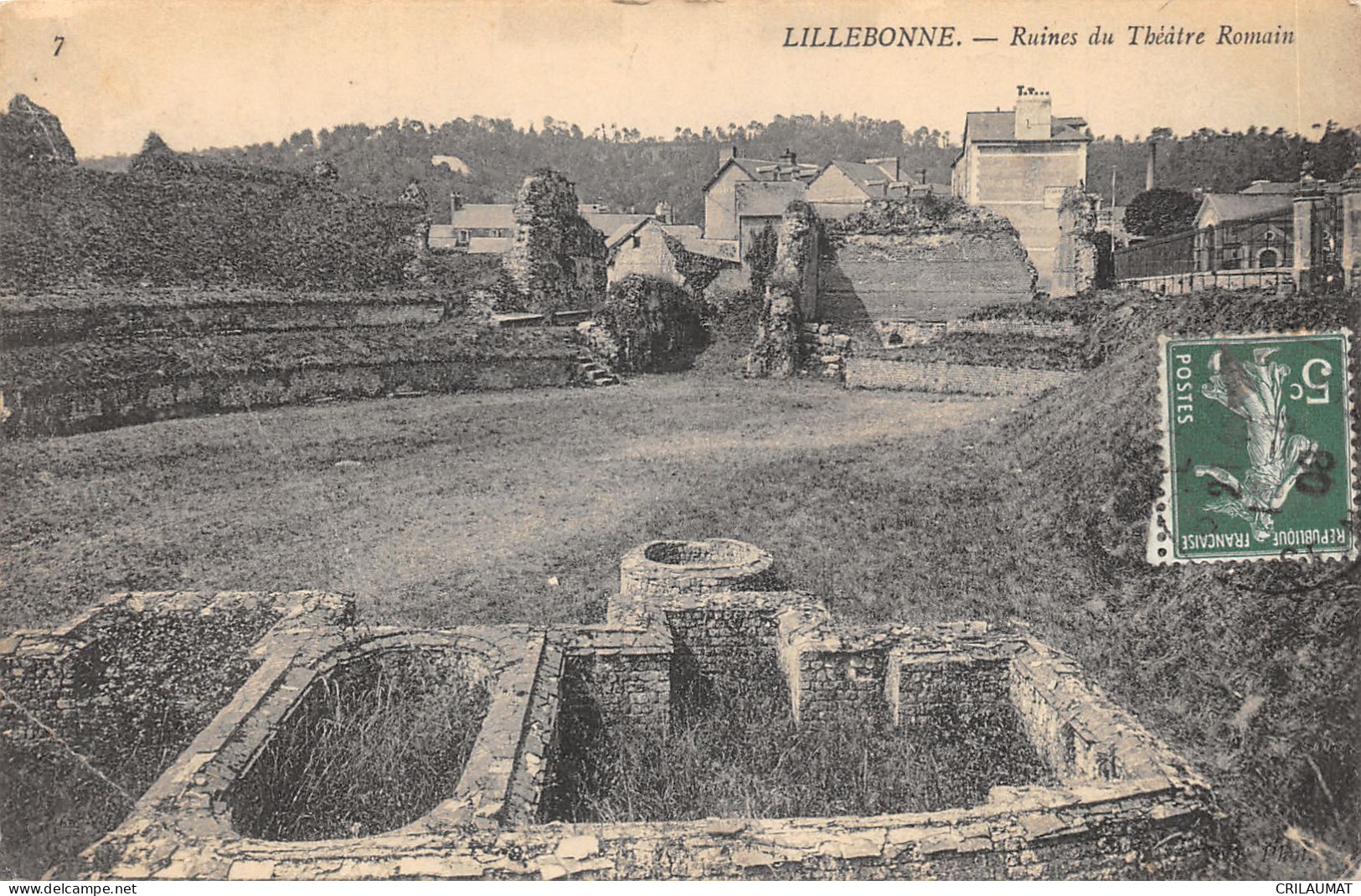 76-LILLEBONNE-RUINES DU THEATRE ROMAIN-N°6024-E/0321 - Lillebonne