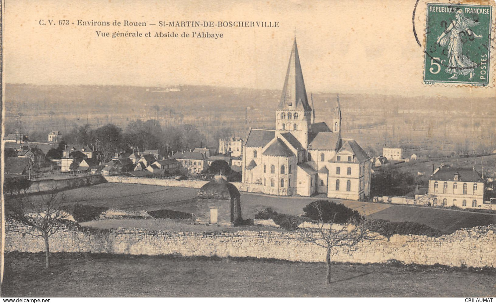 76-SAINT MARTIN DE BOSCHERVILLE-ABSIDE DE L ABBAYE-N°6024-E/0287 - Saint-Martin-de-Boscherville