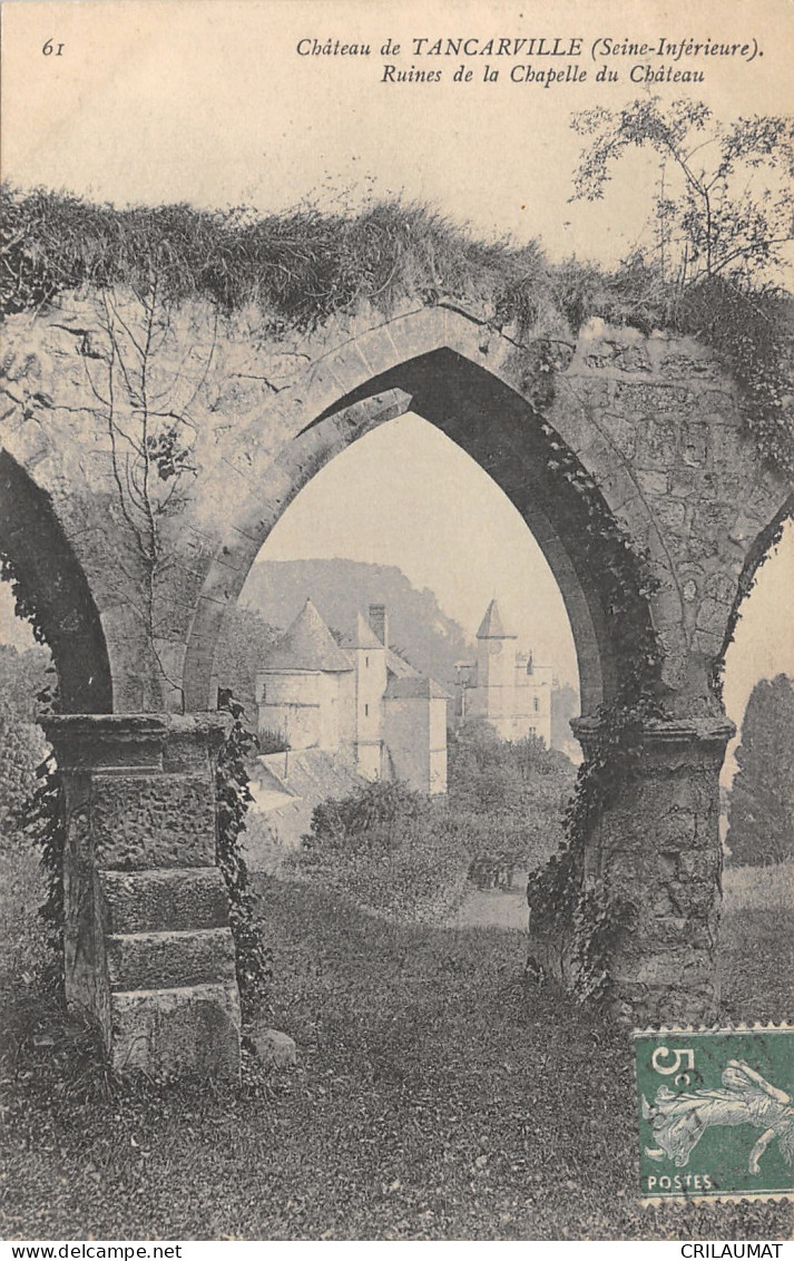 76-TANCARVILLE-RUINES CHAPELLE DU CHÂTEAU-N°6024-E/0119 - Tancarville