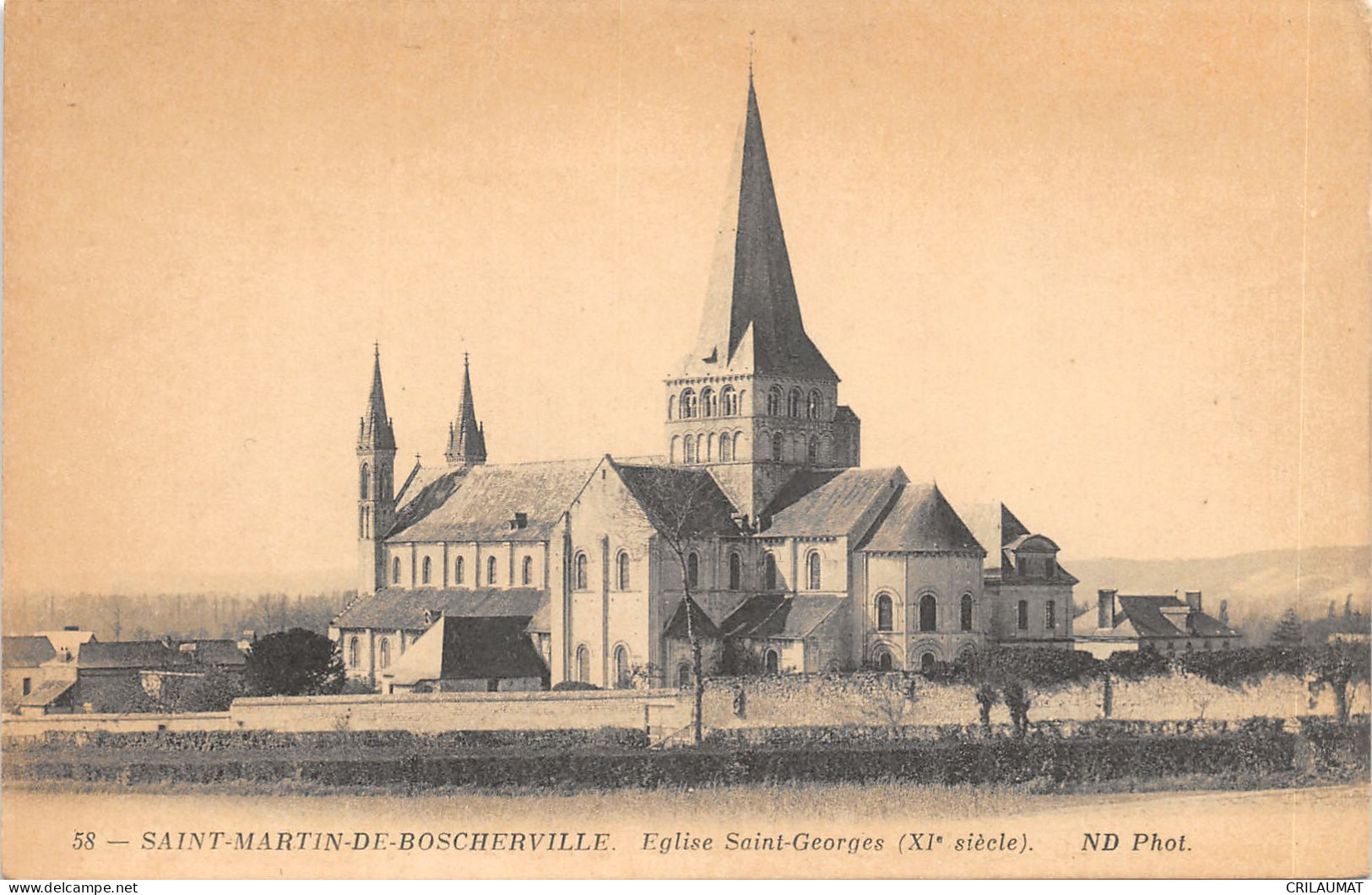 76-SAINT MARTIN DE BOSCHERVILLE-EGLISE SAINT GEORGES-N°6024-E/0105 - Saint-Martin-de-Boscherville