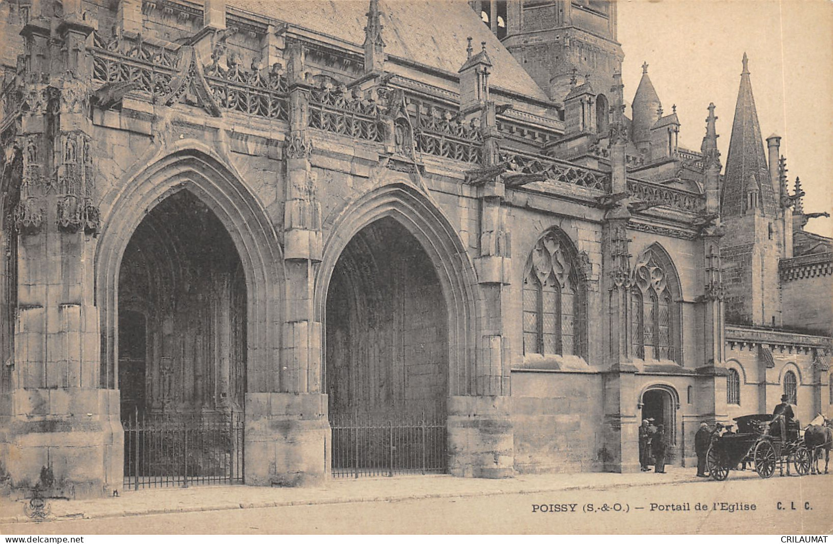 78-POISSY-PORTAIL DE L EGLISE-N°6025-A/0275 - Poissy