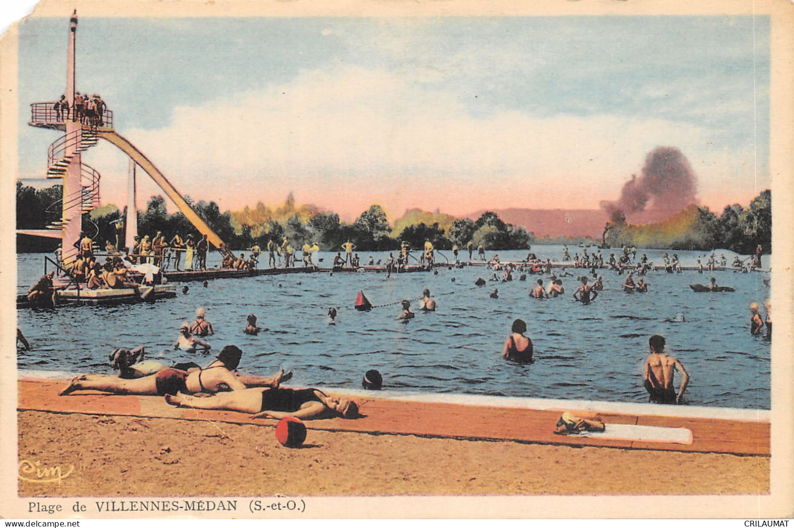 78-VILLENNES MEDAN-PLAGE DE LA PISCINE-ANIMEE-N°6025-A/0229 - Villennes-sur-Seine