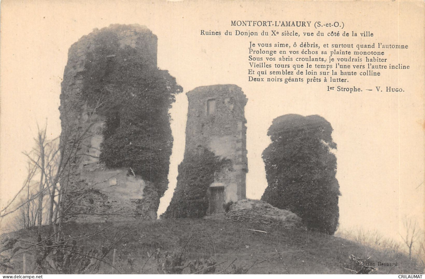 78-MONTFORT L AMAURY-LE DONJON GUILLAUME DE HAINAULT-N°6024-H/0399 - Montfort L'Amaury
