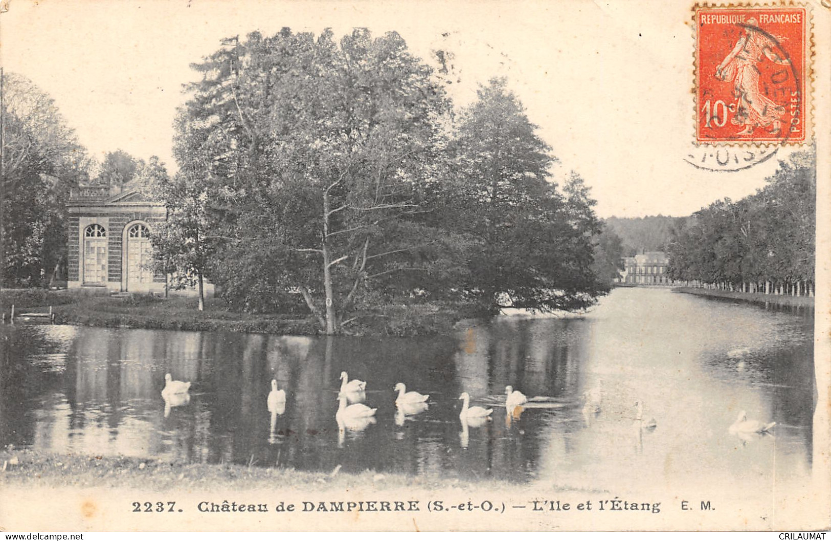 78-DAMPIERRE-LE CHÂTEAU-L ILE ET L ETANG-N°6024-H/0151 - Dampierre En Yvelines