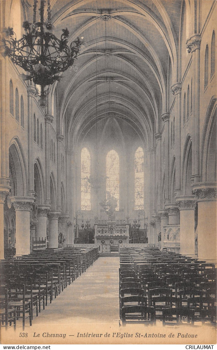 78-LE CHESNAY-INTERIEUR DE L EGLISE-N°6024-H/0079 - Le Chesnay