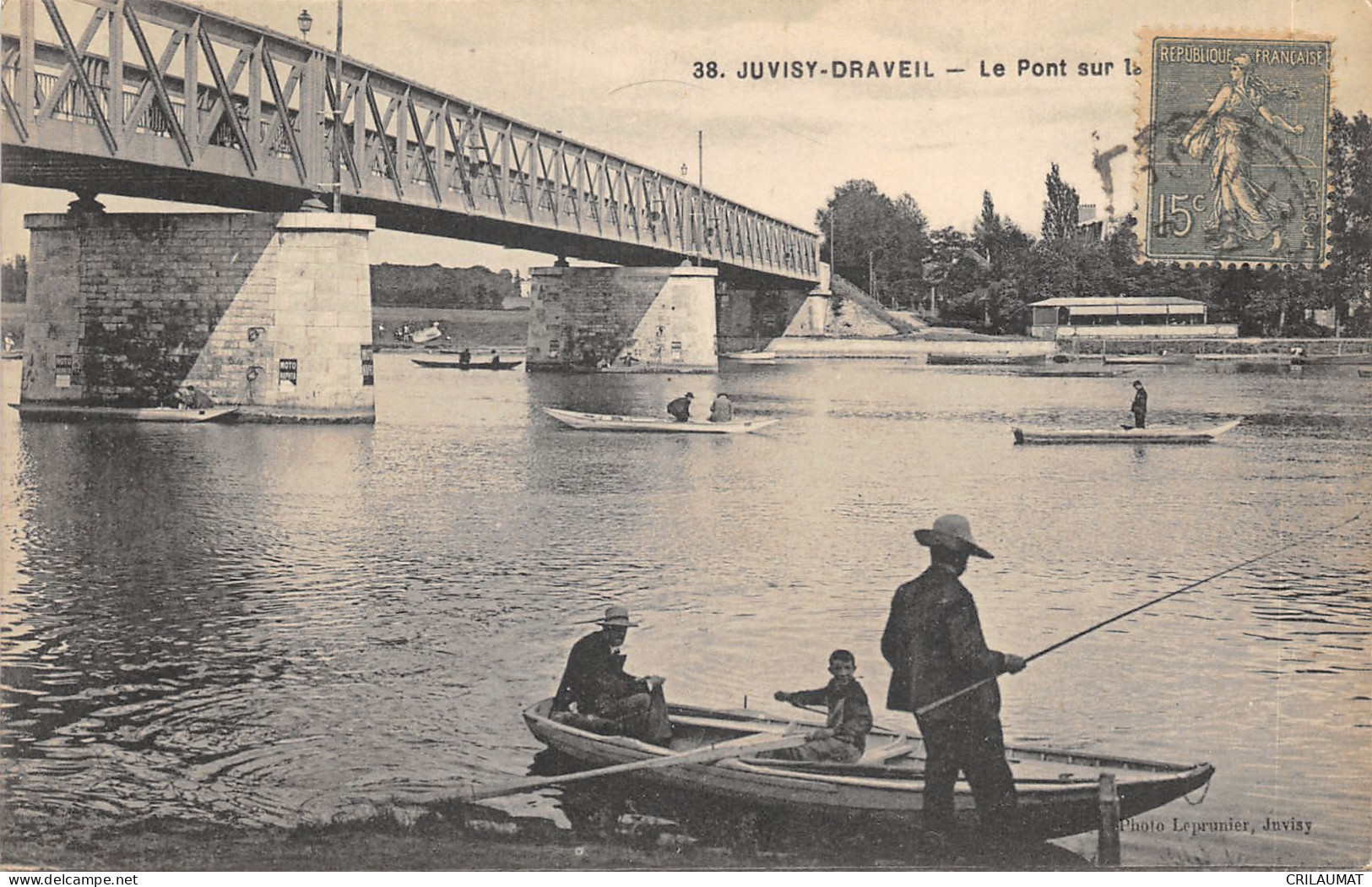 91-JUVISY DRAVEIL-BARQUES SOUS LE PONT-N°6025-D/0221 - Juvisy-sur-Orge