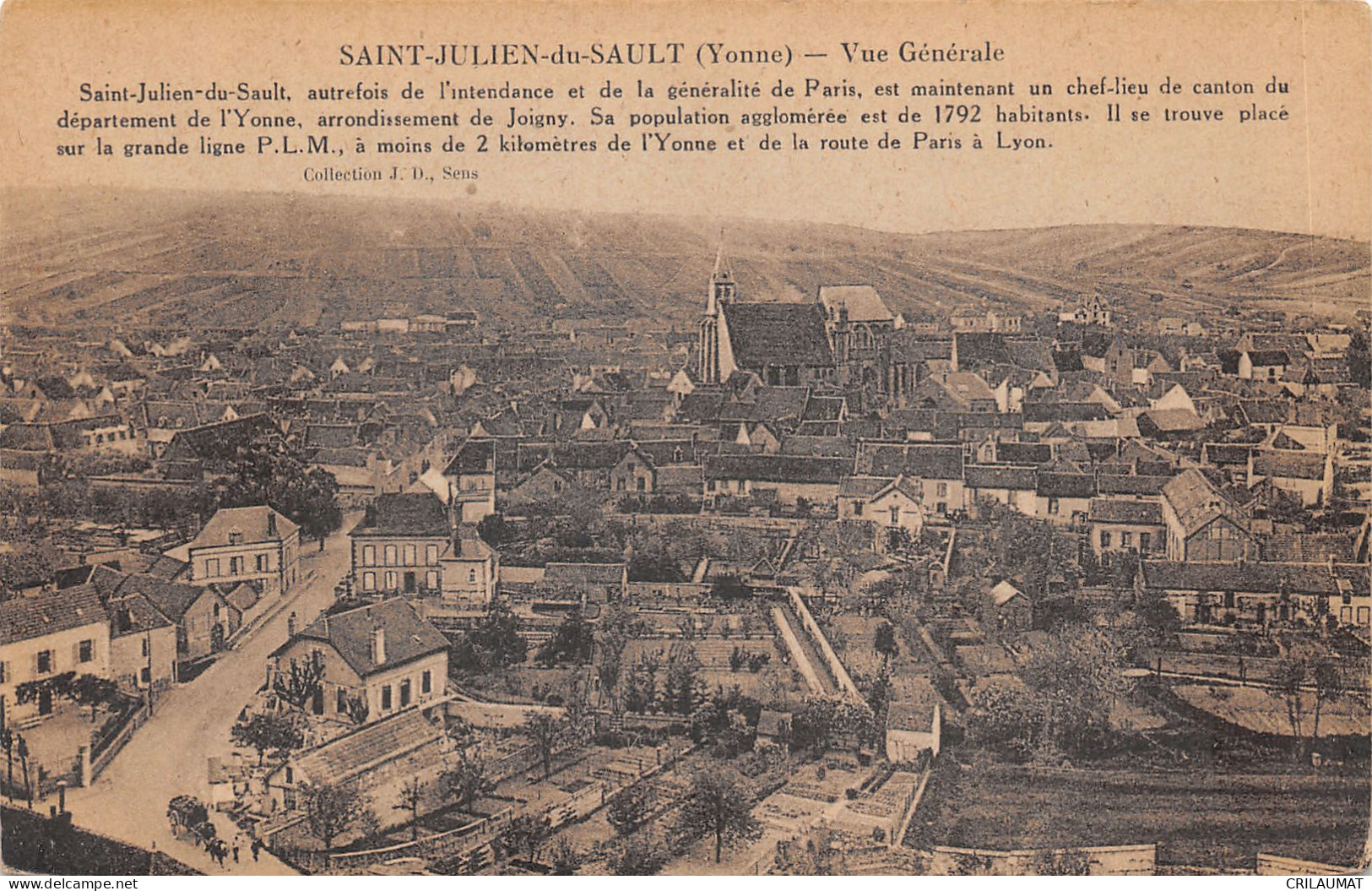 89-SAINT JULIEN DU SAULT-VUE GENERALE-N°6025-D/0015 - Saint Julien Du Sault