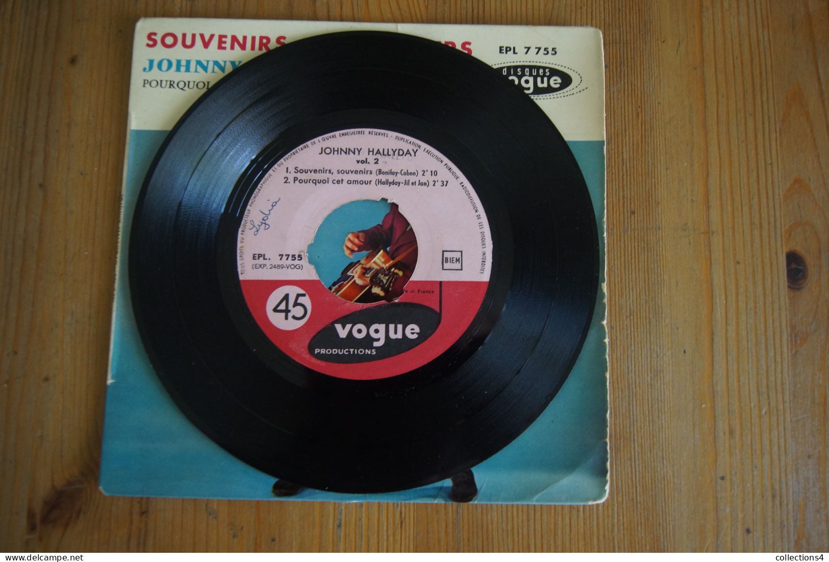 JOHNNY HALLYDAY SOUVENIRS SOUVENIRS  EP   1960 VARIANTE  VALEUR+ - 45 Toeren - Maxi-Single