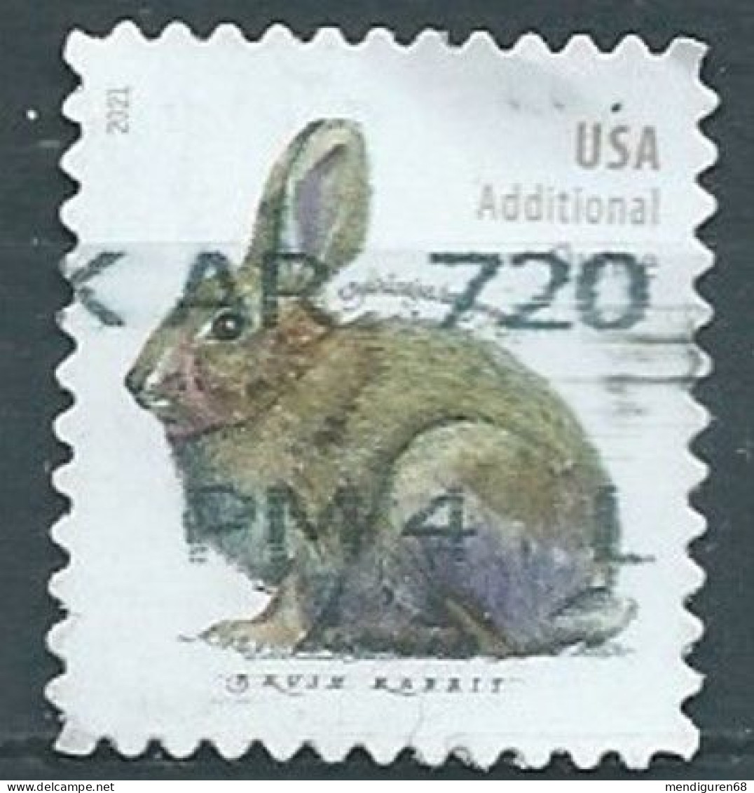 VEREINIGTE STAATEN ETATS UNIS USA 2021 BRUSH RABBIT USED SN 5544 MI 5782 YT 5395 - Gebruikt