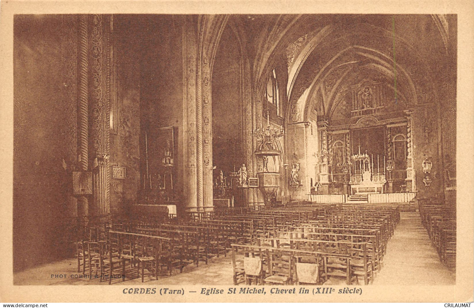 81-CORDES-INTERIEUR DE L EGLISE SAINT MICHEL-N°6025-B/0289 - Cordes