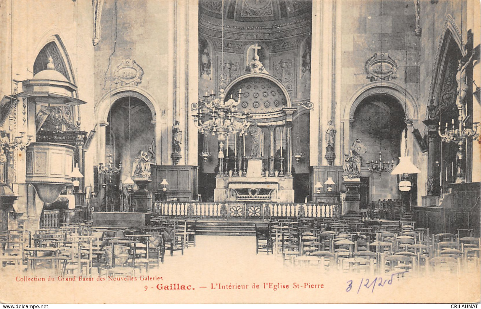 81-GAILLAC-INTERIEUR DE L EGLSIE SAINT PIERRE-N°6025-B/0277 - Gaillac