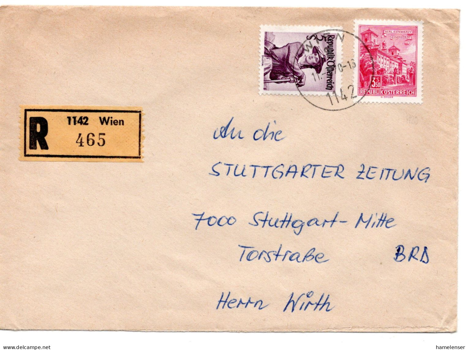 63873 - Österreich - 1970 - S5 Trachten MiF A R-Bf WIEN -> Westdeutschland - Cartas & Documentos