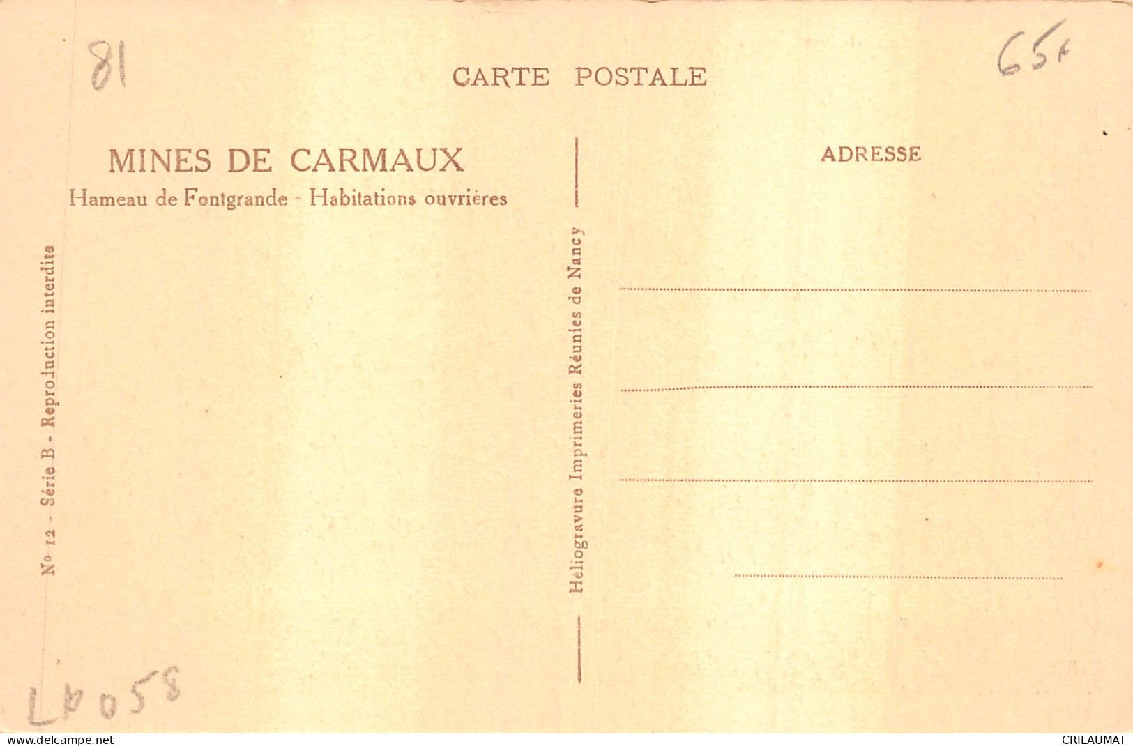 81-CARMAUX-MINES-HAMEAU DE FONTGRANDE-N°6025-B/0241 - Carmaux