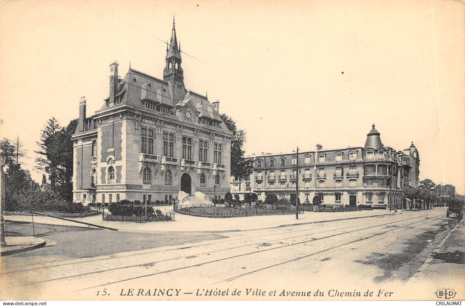 93-LE RAINCY-HOTEL DE VILLE-AVENUE DU CHEMIN DE FER-N°6025-G/0057 - Le Raincy