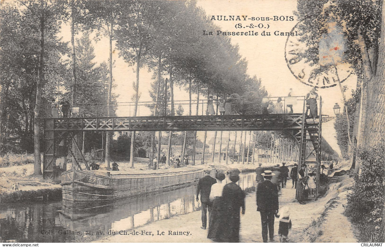 93-AULNAY SOUS BOIS-LA PASSERELLE DU CANAL-ANIMEE-N°6025-F/0345 - Aulnay Sous Bois