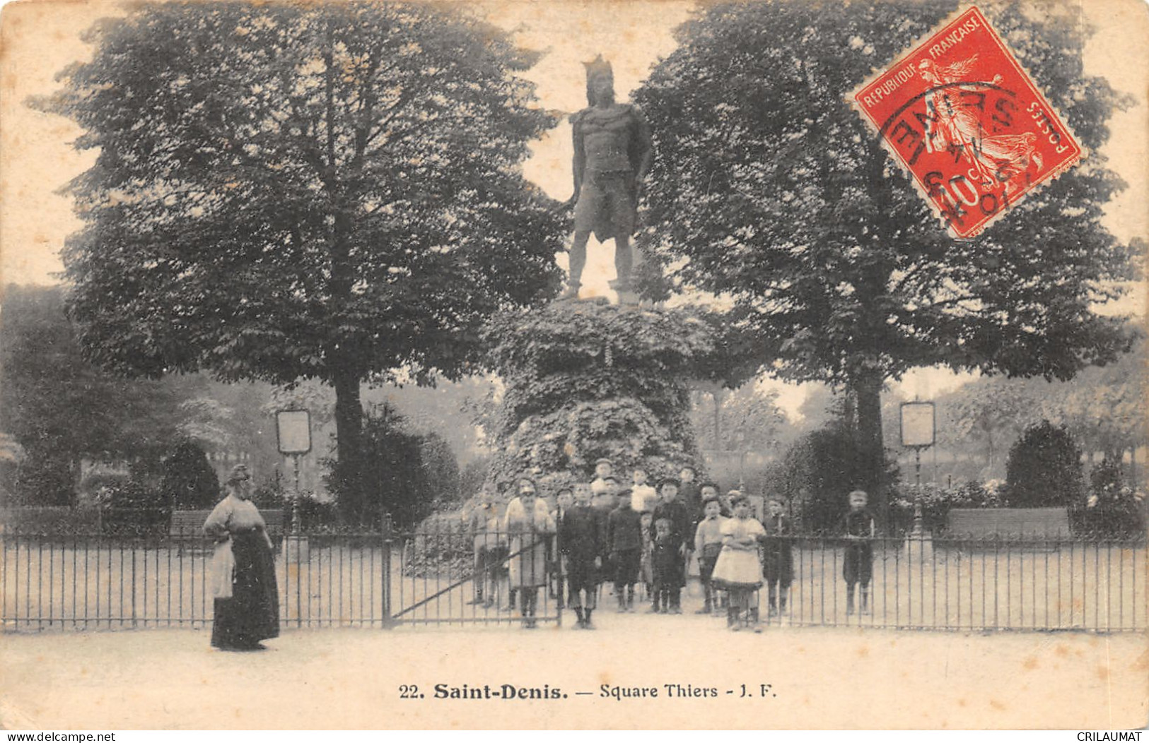 93-SAINT DENIS-SQUARE THIERS-ANIMEE-N°6025-F/0277 - Saint Denis