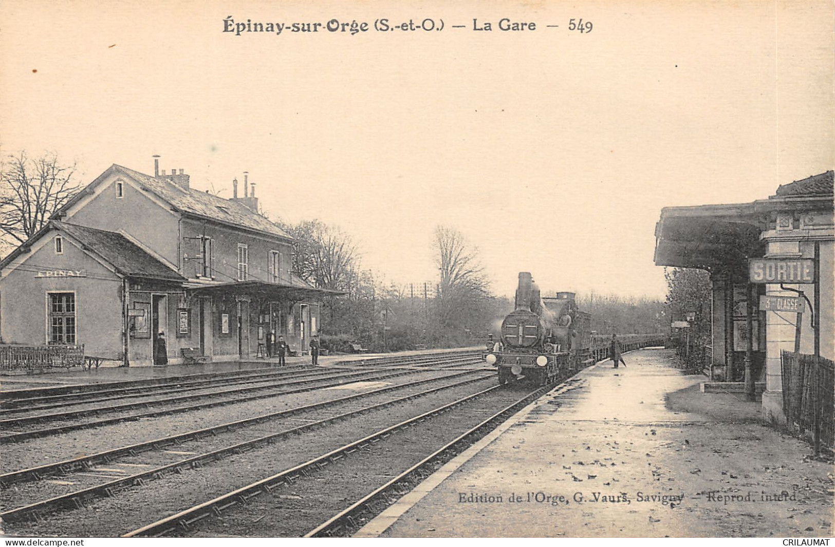 91-EPINAY SUR ORGE-LA GARE-LOCOMOTIVE-N°6025-E/0023 - Epinay-sur-Orge