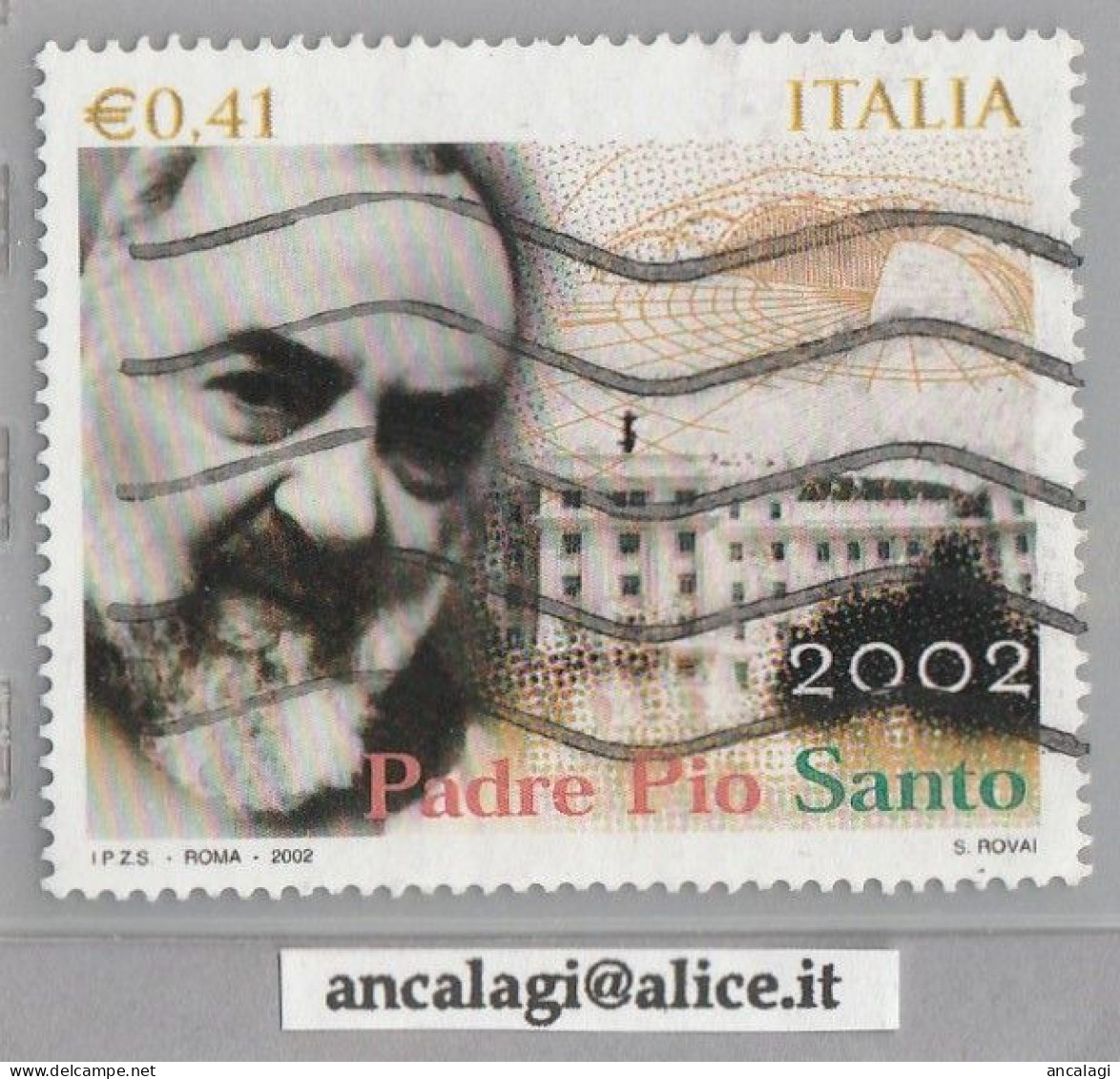 USATI ITALIA 2002 - Ref.0876 "PADRE PIO SANTO" 1 Val. - - 2001-10: Gebraucht